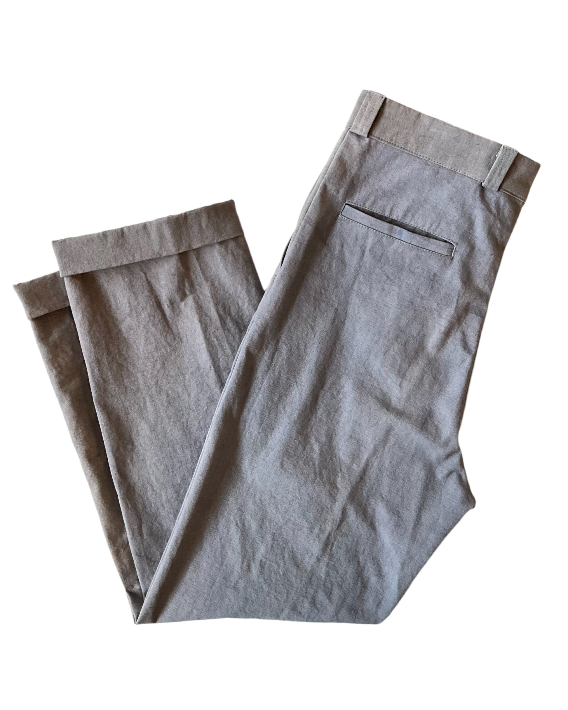 Reproduction 30s-Style Periwinkle Blue Cotton Men's Button Fly Uniform Pants, W36