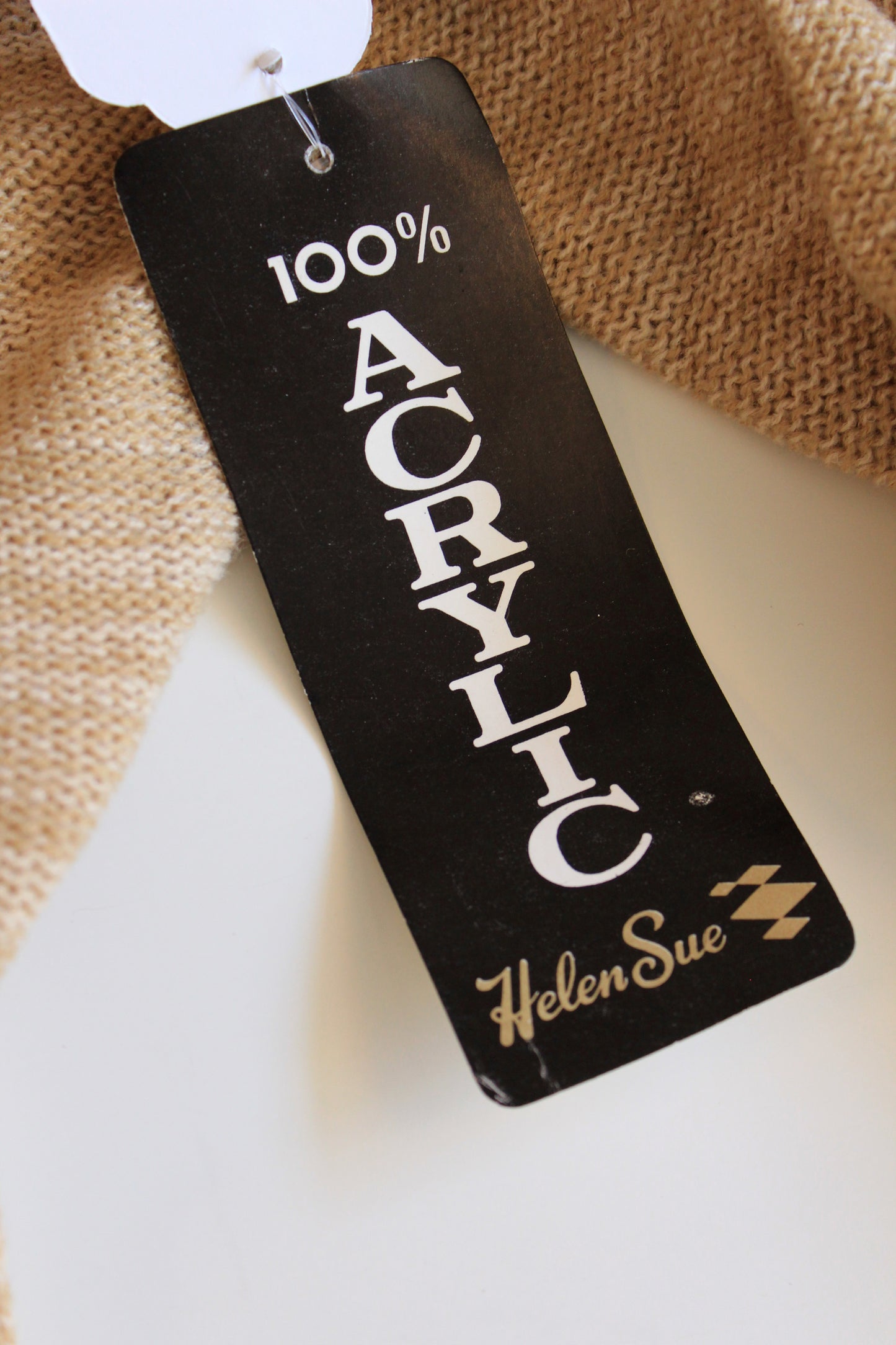 1980s Deadstock Cinched Waist Cream Cardigan, Medium and Large