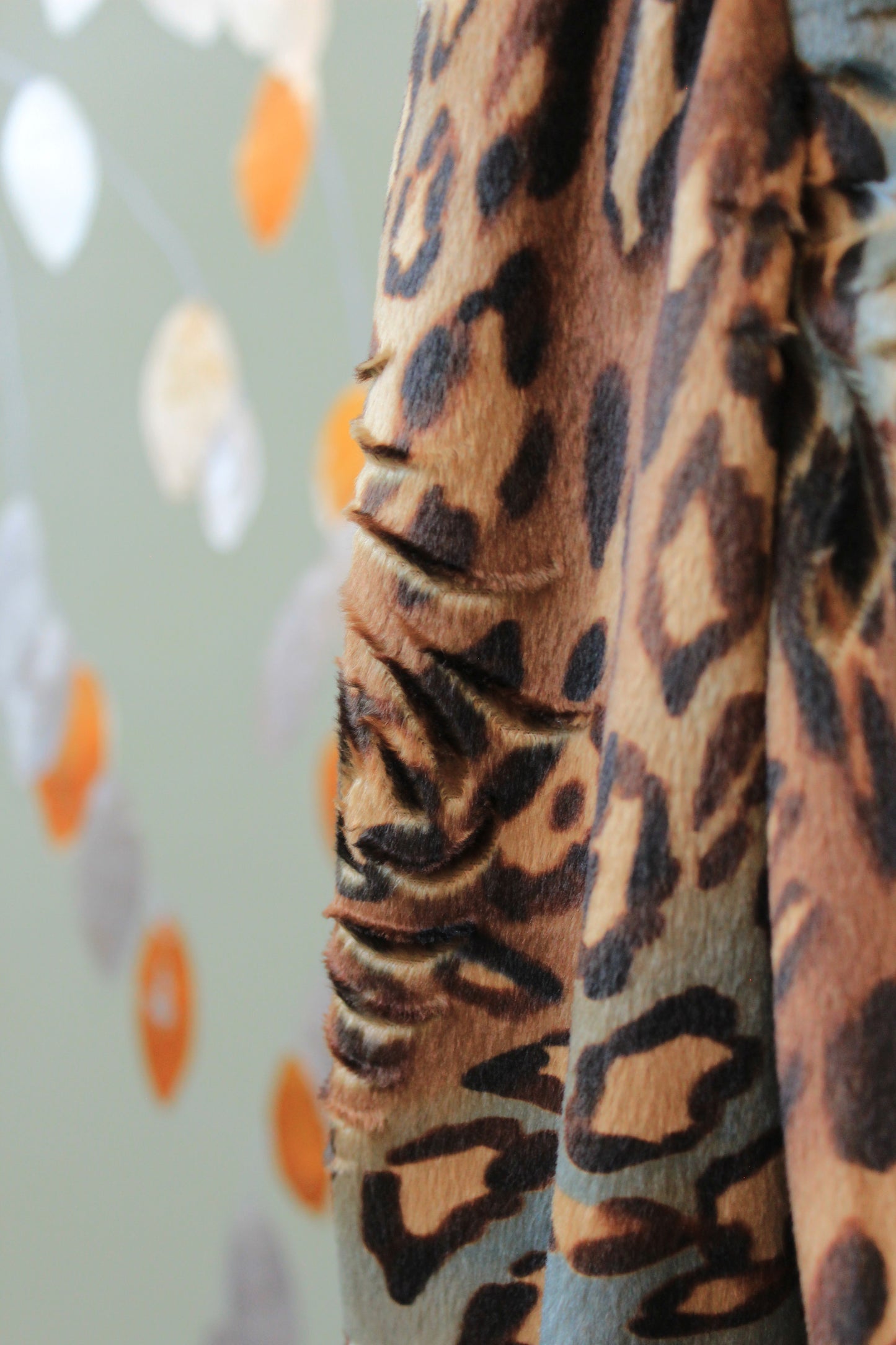 Early 2000s Tiger Print Coat In Tan And Grey, Medium