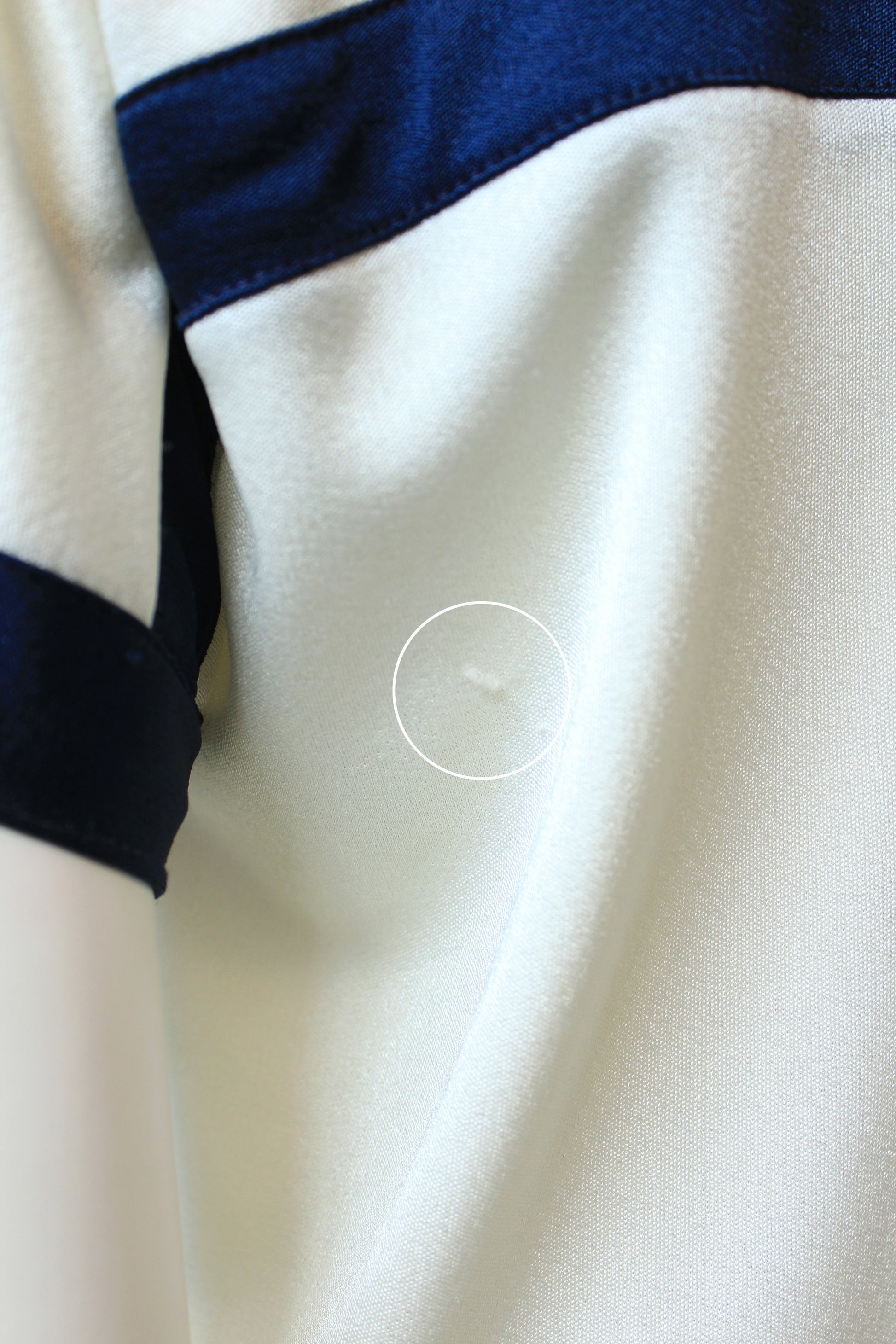 1980s Cream Short Sleeve Nautical Inspired Dress With Elastic Waist, Medium