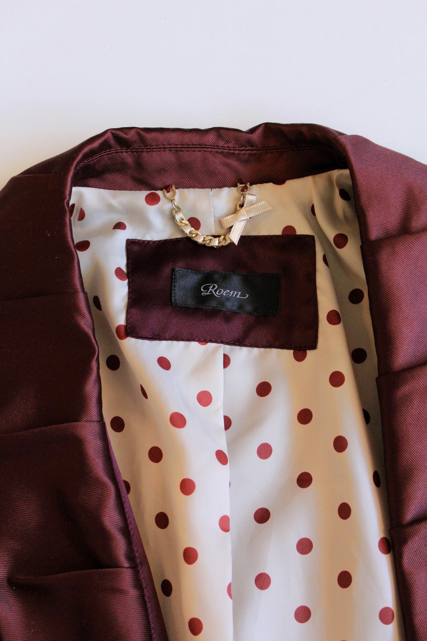 Early 2000s Burgundy Velvet Skirt Suit Set With Decorative Clasp, Small