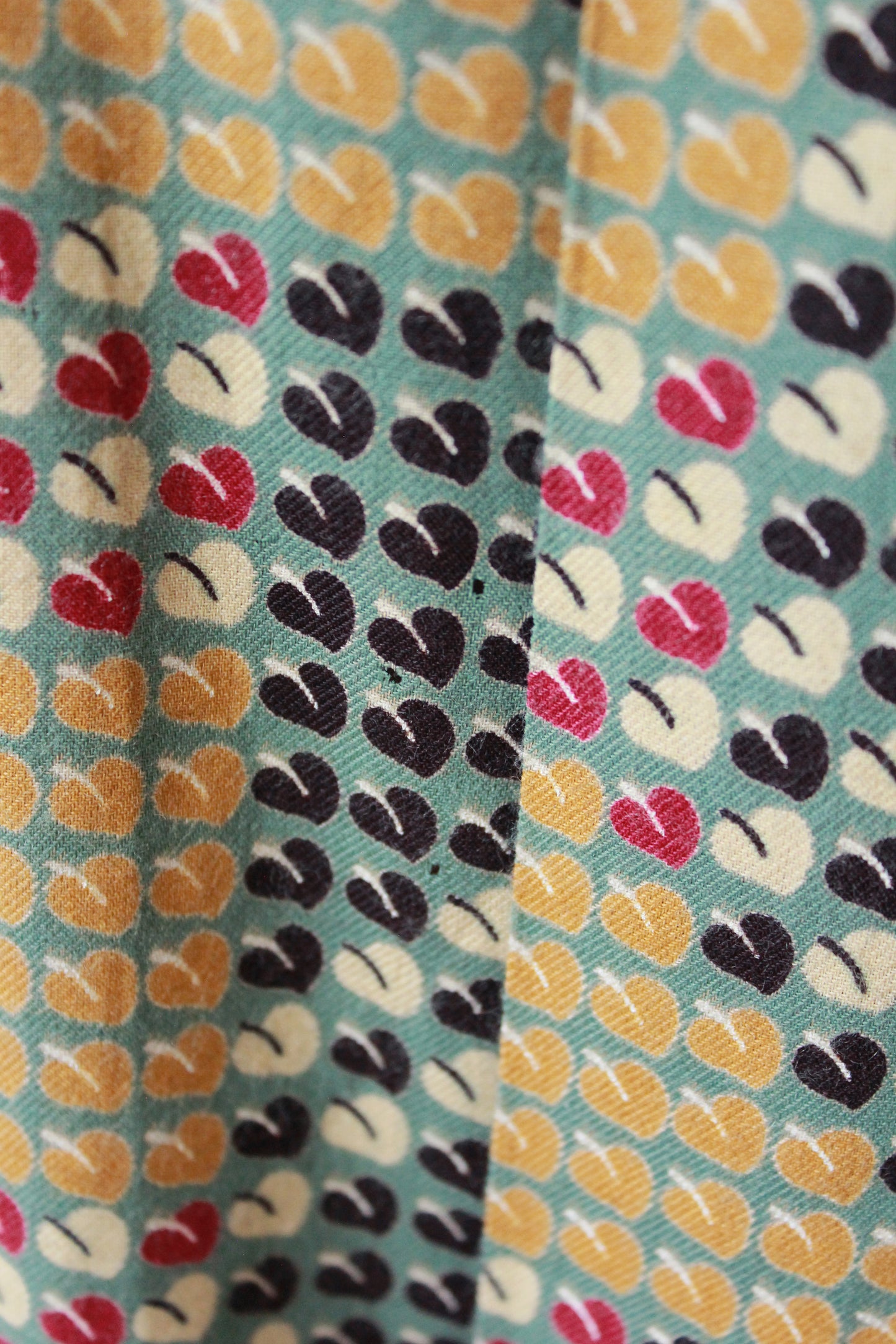 1970s Franck Olivier Pleated Leaf Print Skirt, Small