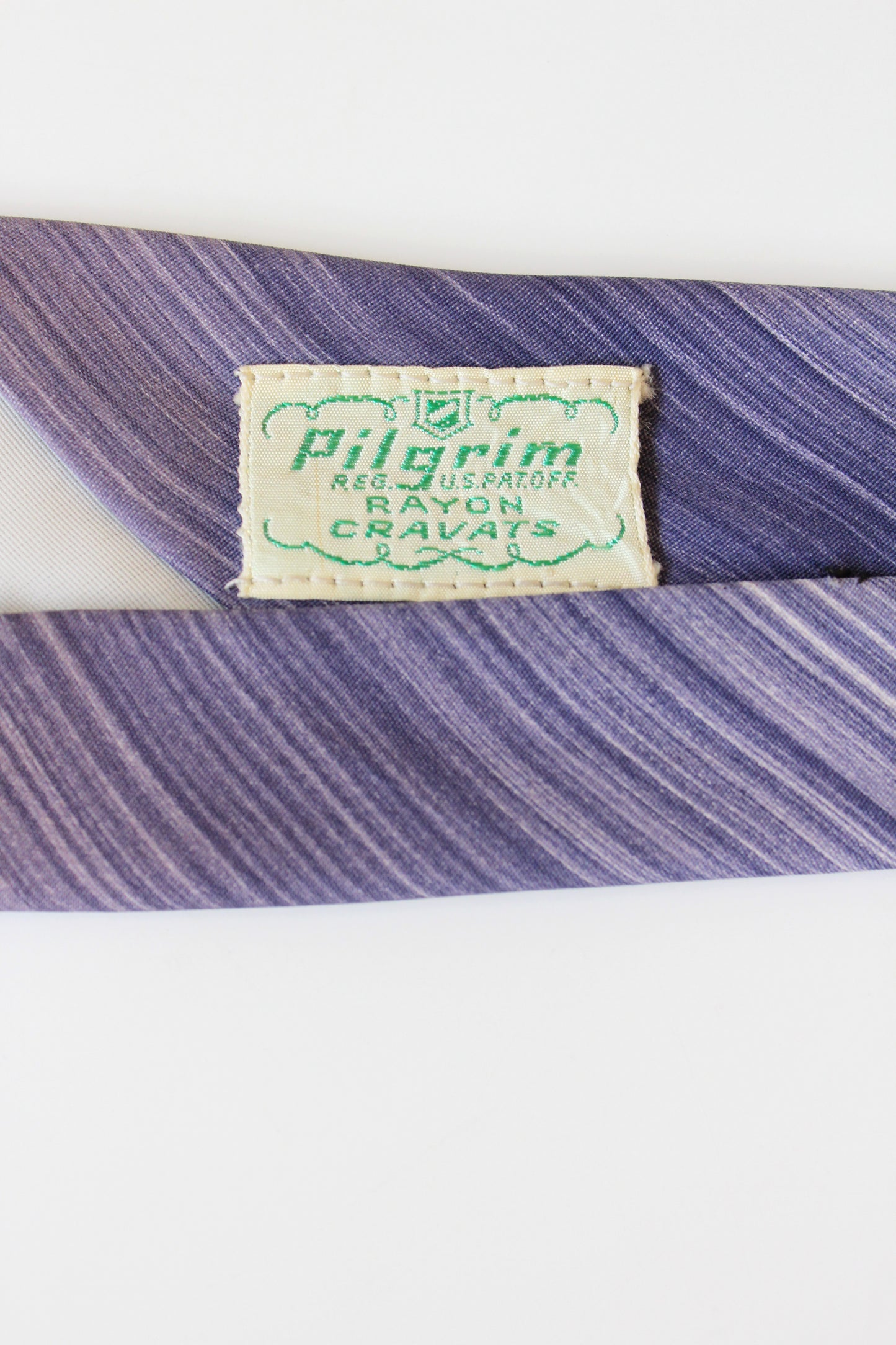 Vintage 1950s Purple And Yellow Fall Leaf Hand-Painted Tie