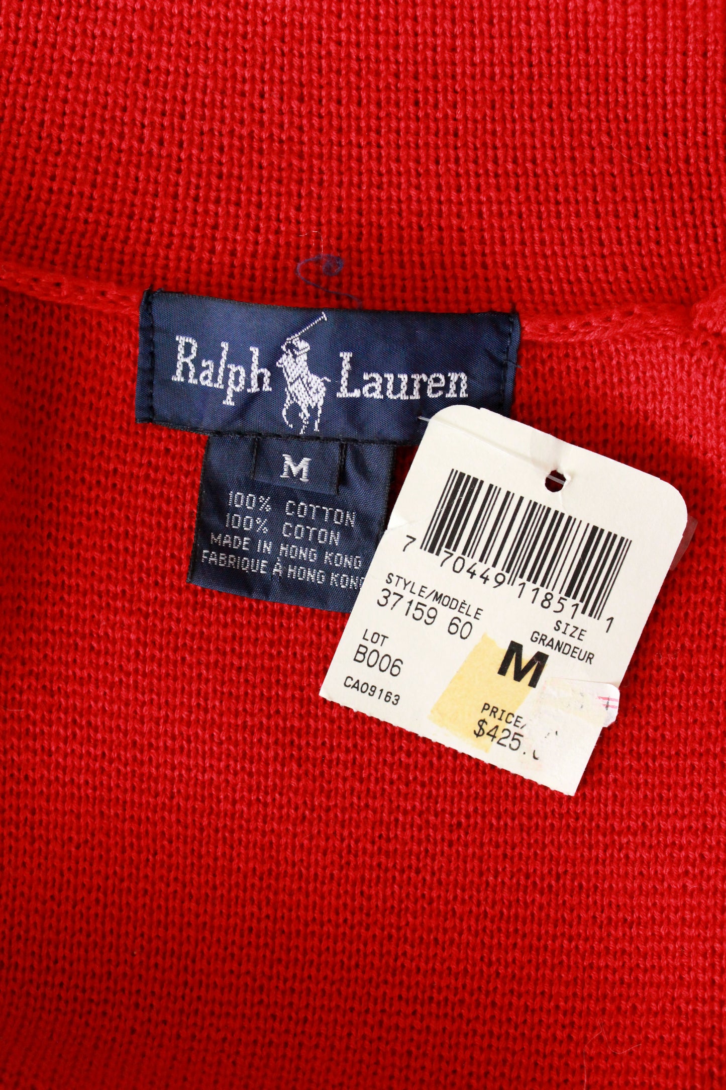 Vintage Early 2000s Ralph Lauren Red Double Breasted Cardigan, Medium