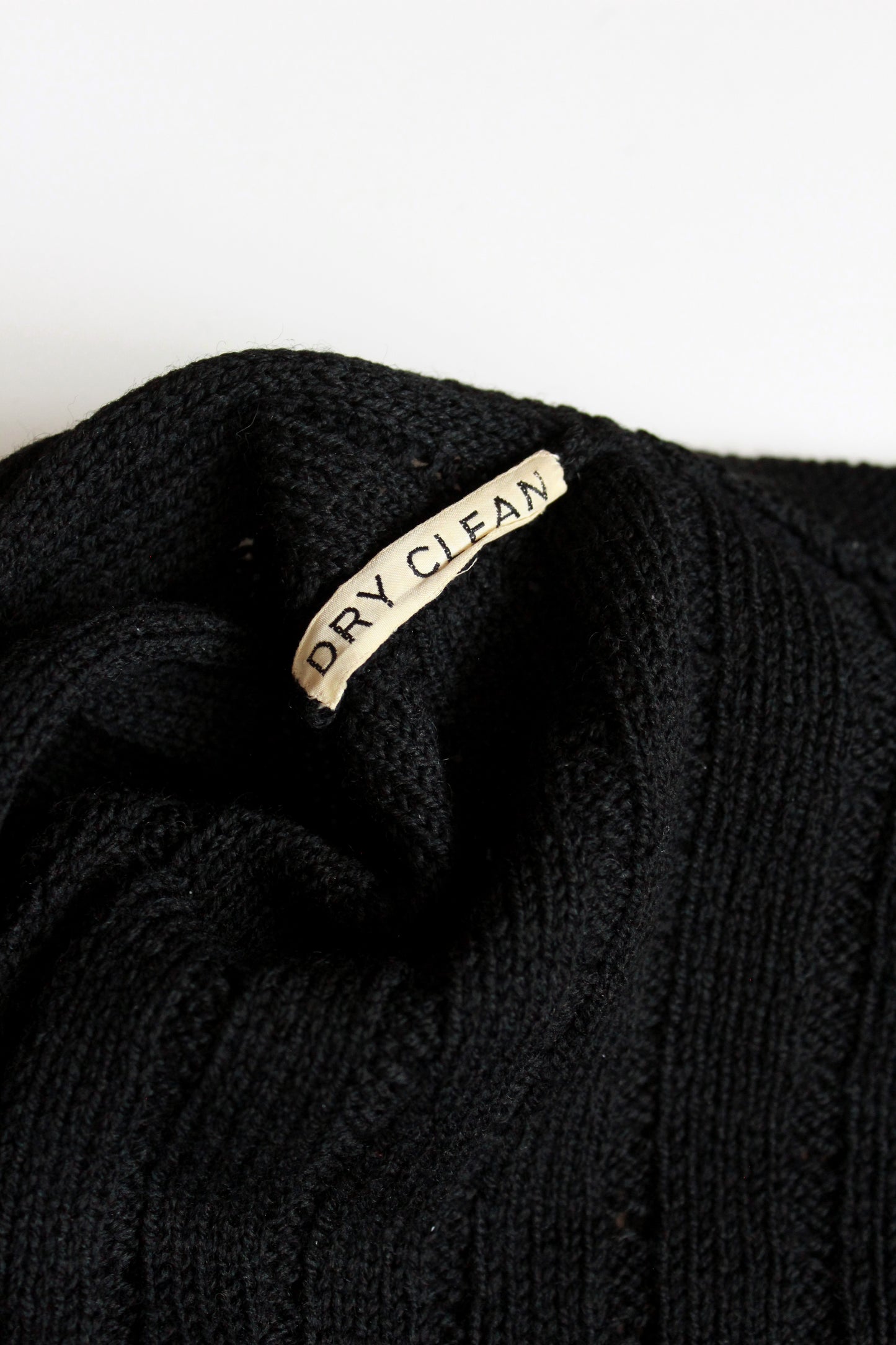 1970s Black Holt Renfrew Cardigan With Belt, Small 