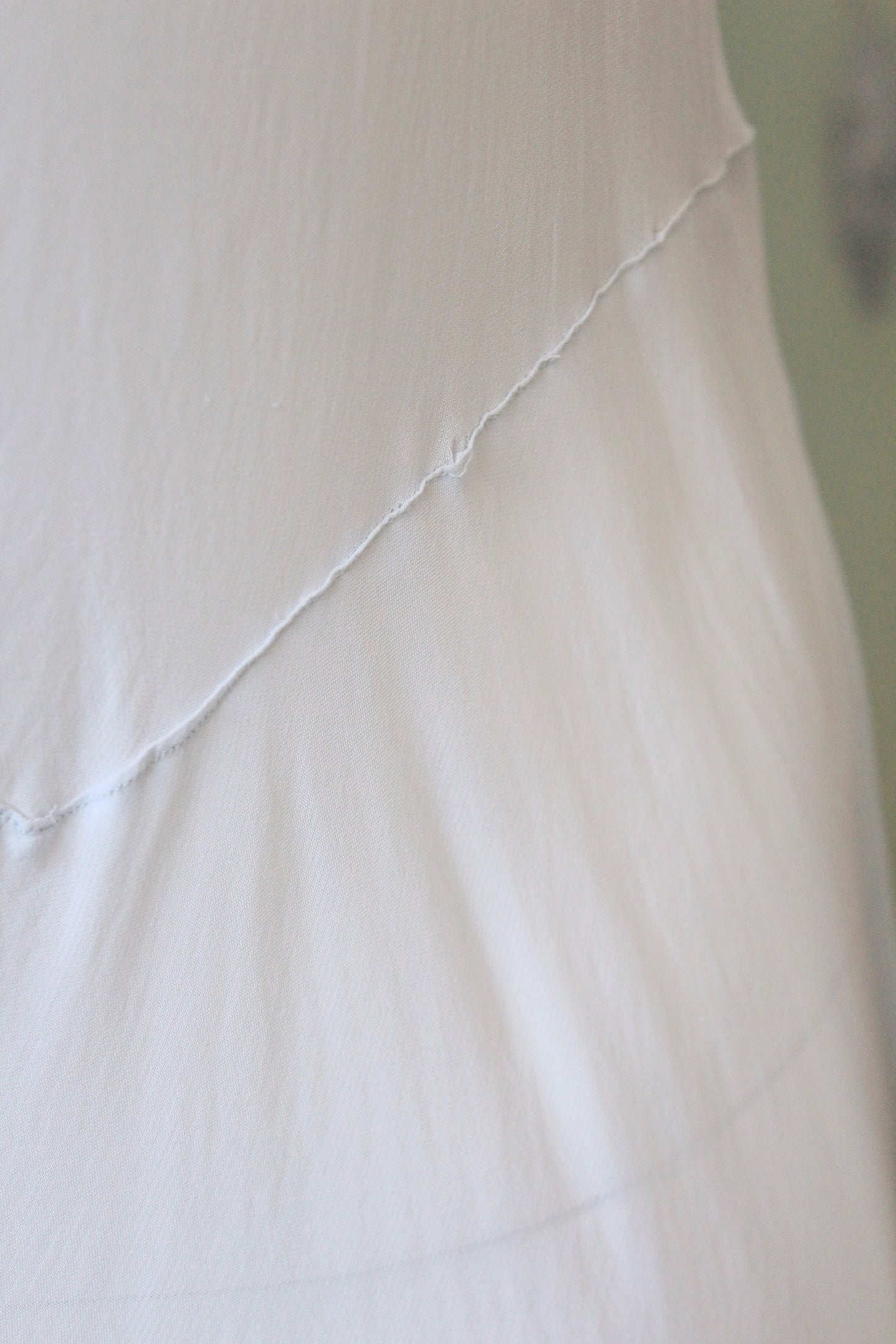 1940s Pale Blue Bias Cut Nightgown With Lace Trim, Small