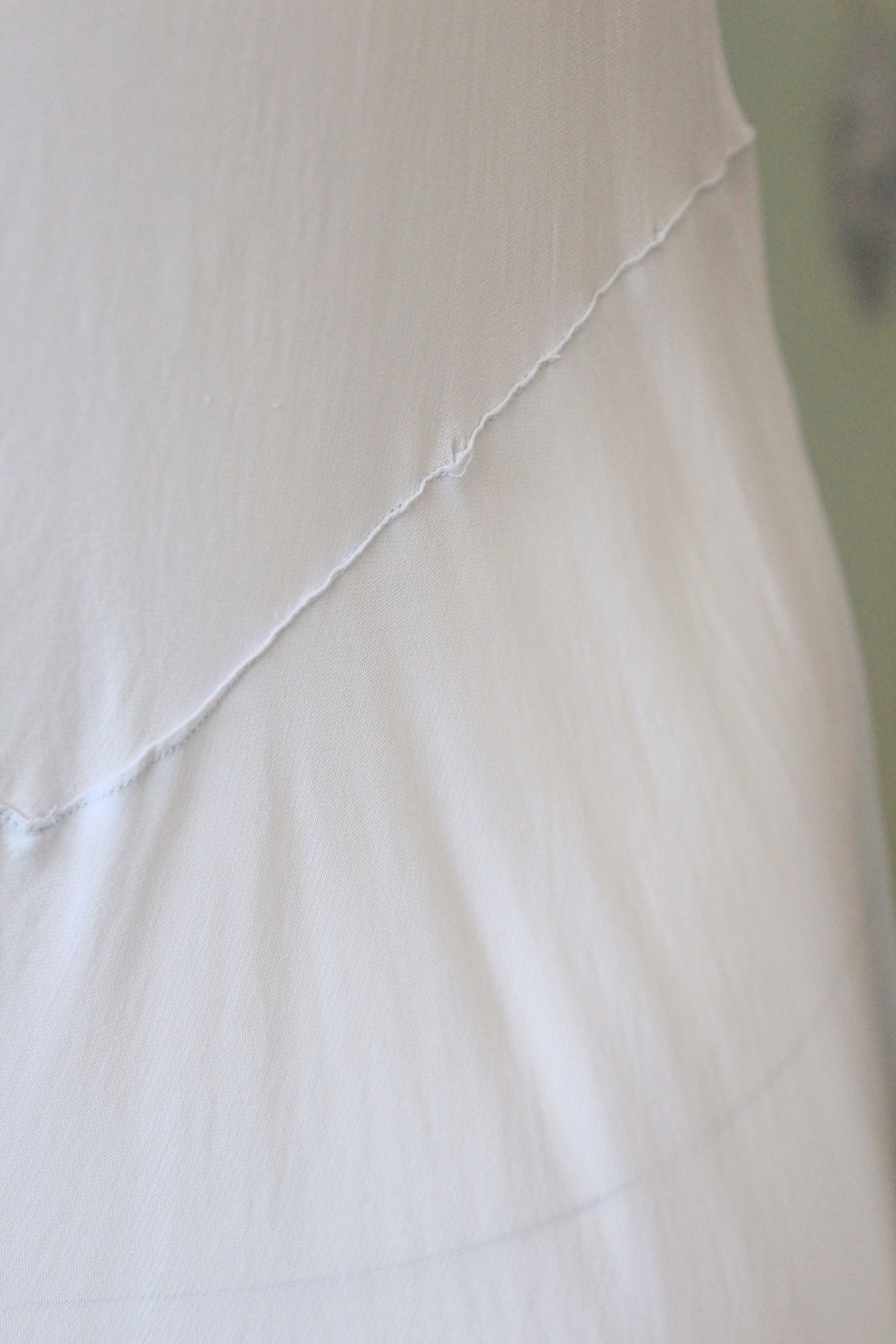 1940s Pale Blue Bias Cut Nightgown With Lace Trim, Small