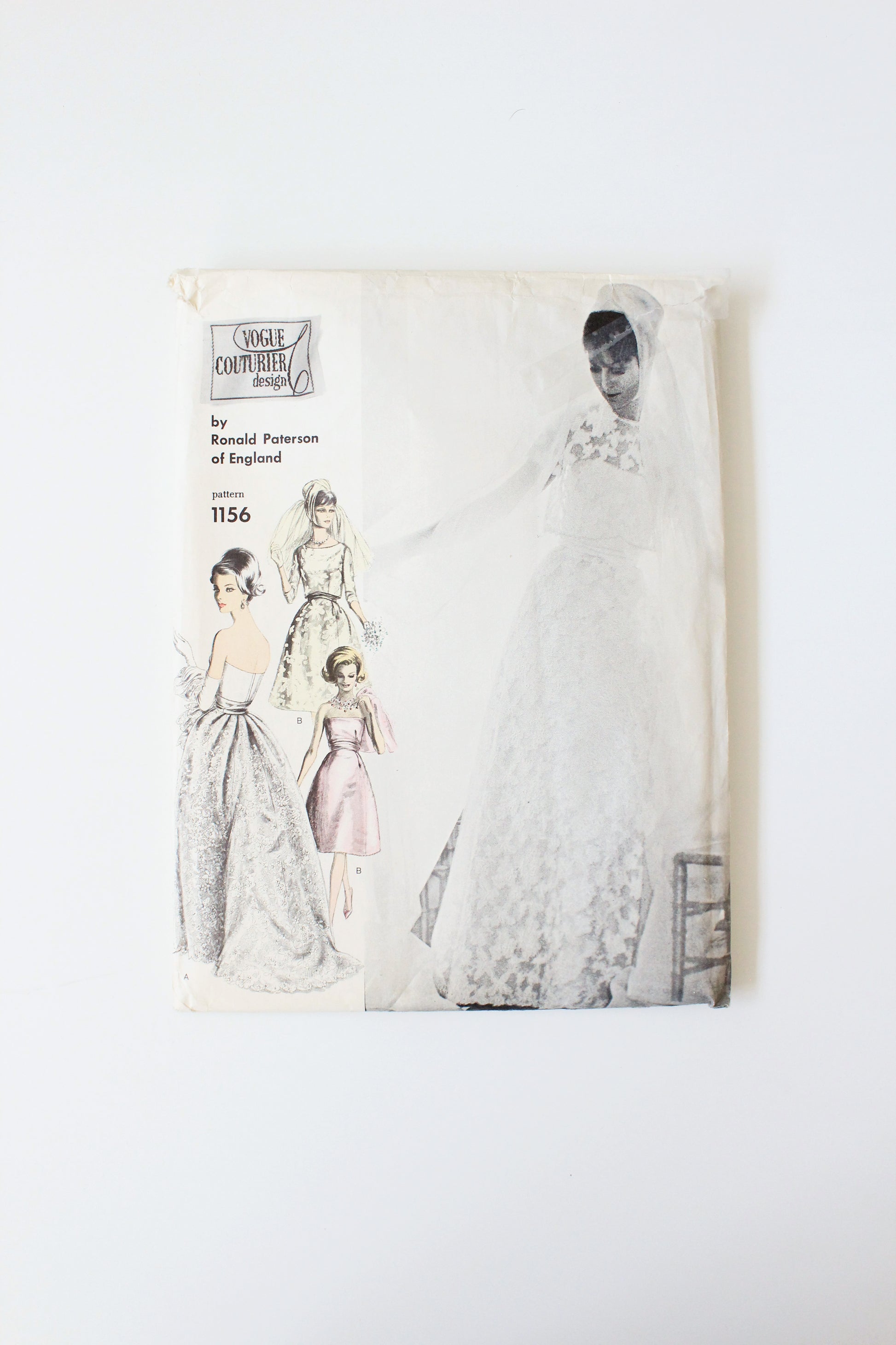 1960s Wedding Dress Vogue Couturier Design 1156 Sewing Pattern, Uncut Ian Drummond Vintage 1960s Wedding Dress Vogue Couturier Design 1156 Sewing Pattern, Uncut Ian Drummond Vintage