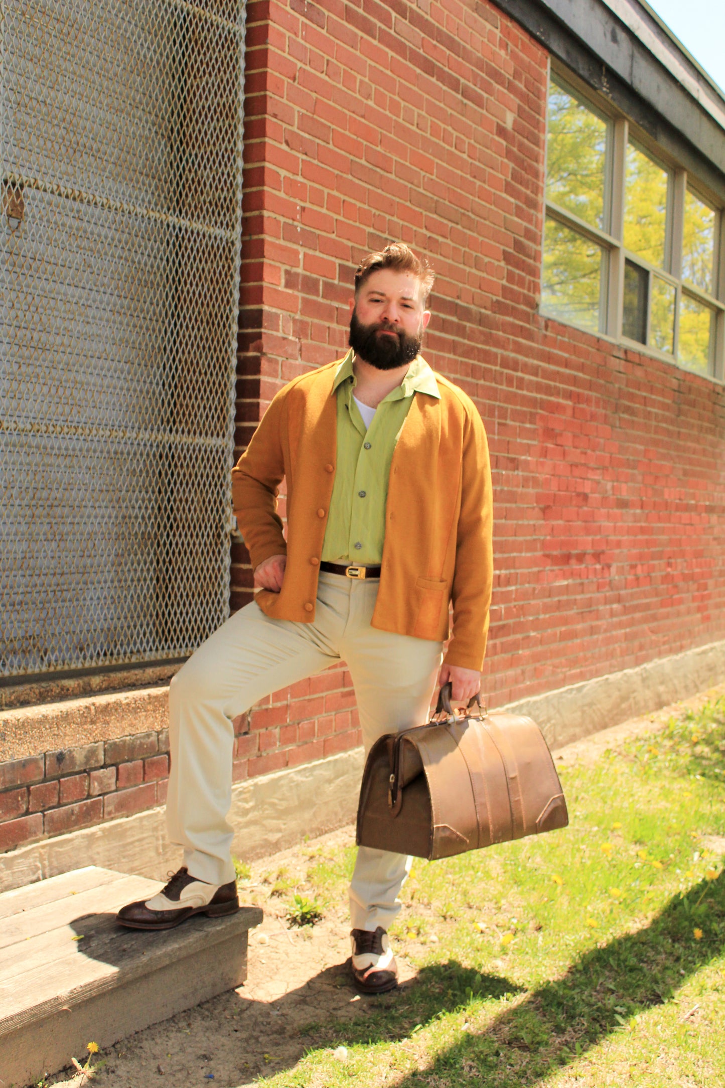 Men's Beige Burberry Flat-Front Tapered Leg Chinos, W36