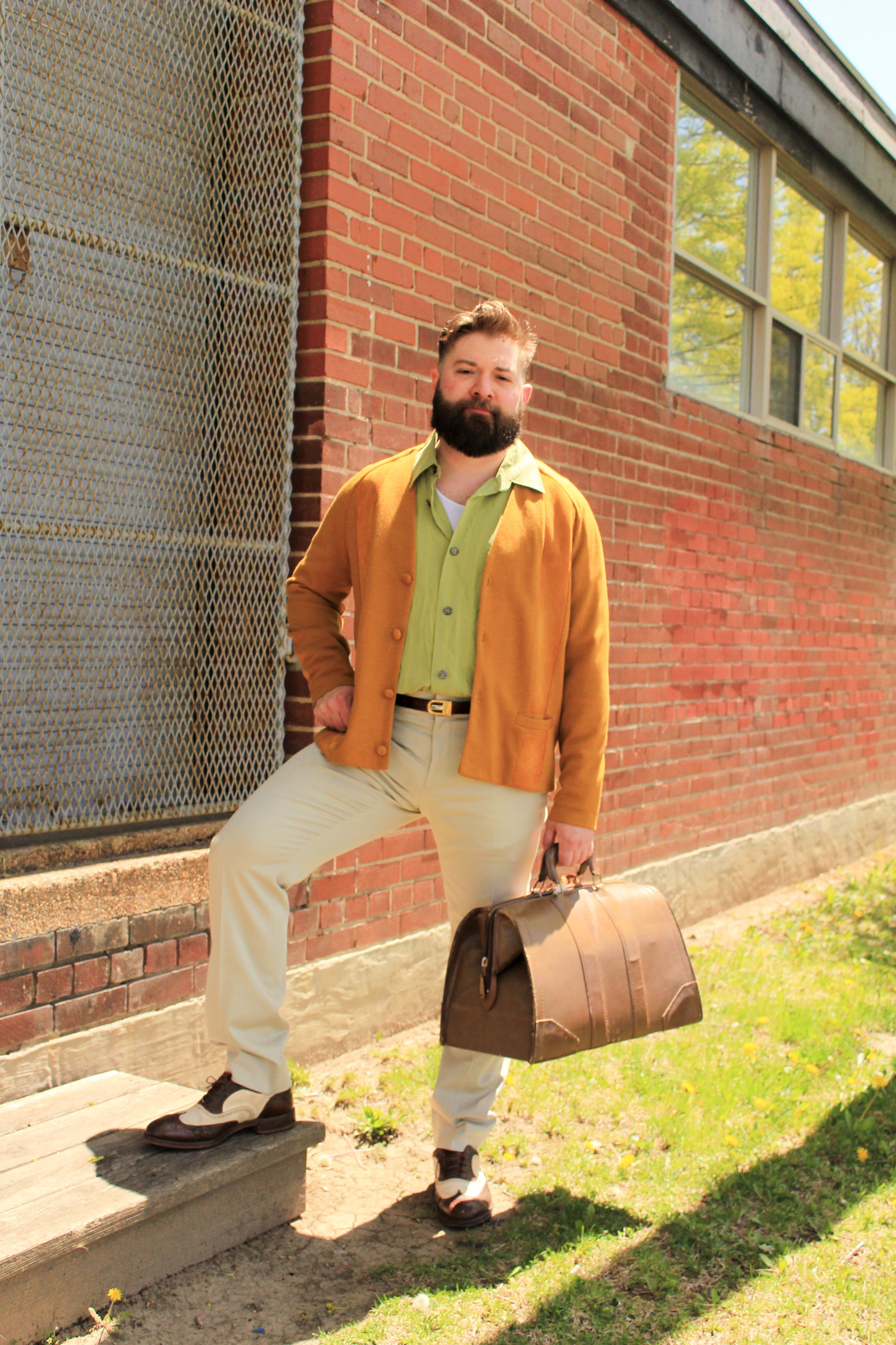 Men's Beige Burberry Flat-Front Tapered Leg Chinos, W36