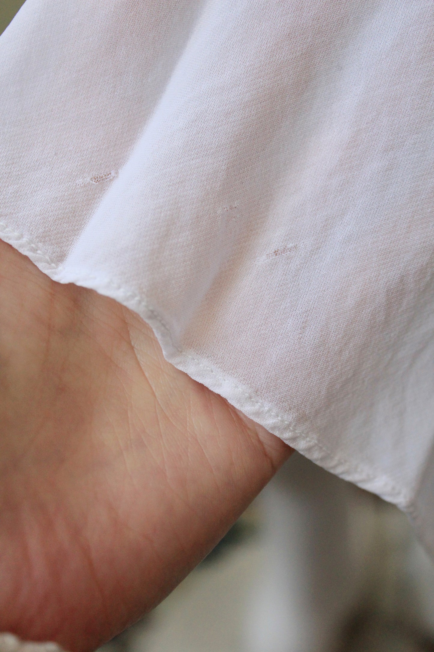 1940s Pale Blue Bias Cut Nightgown With Lace Trim, Small