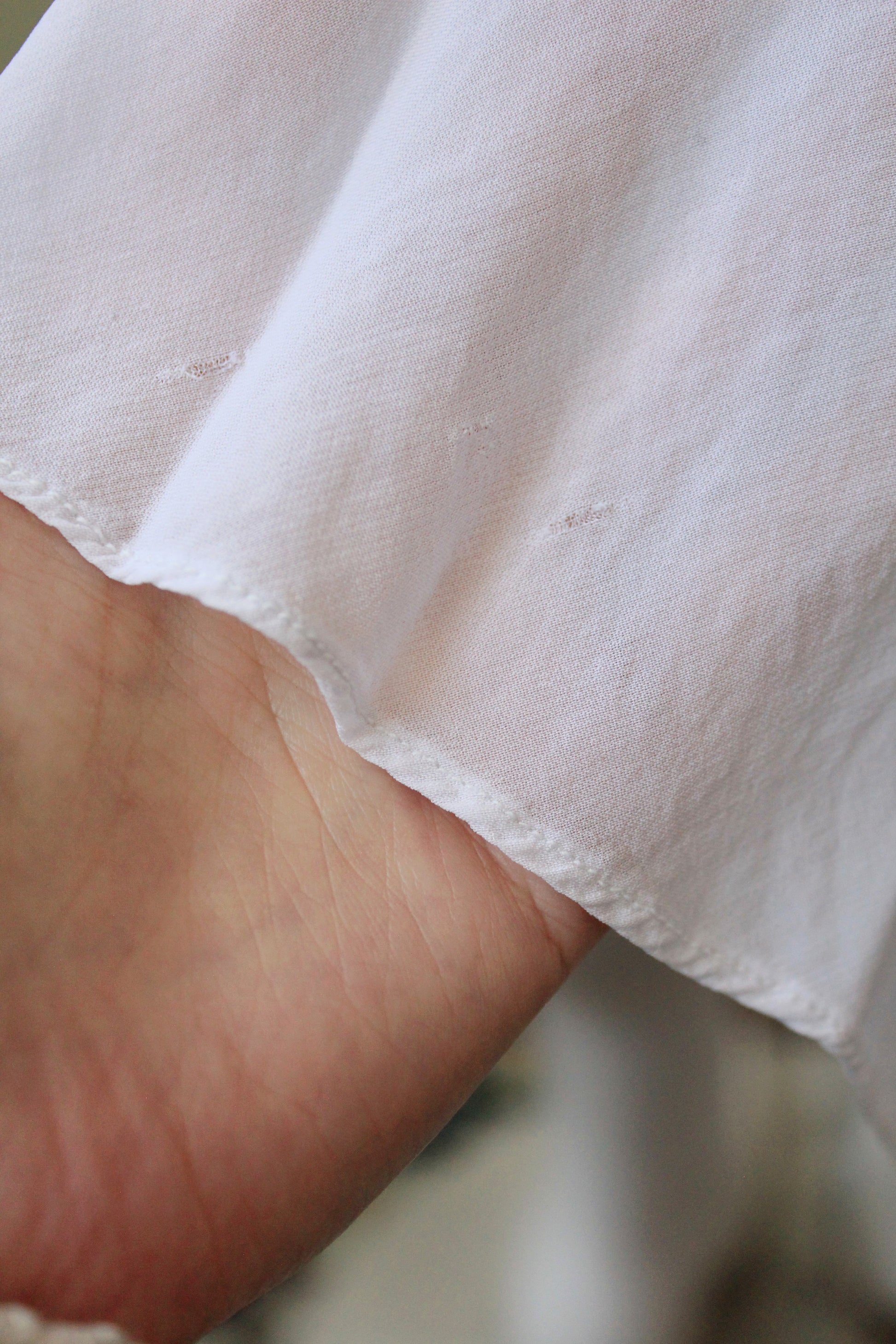 1940s Pale Blue Bias Cut Nightgown With Lace Trim, Small