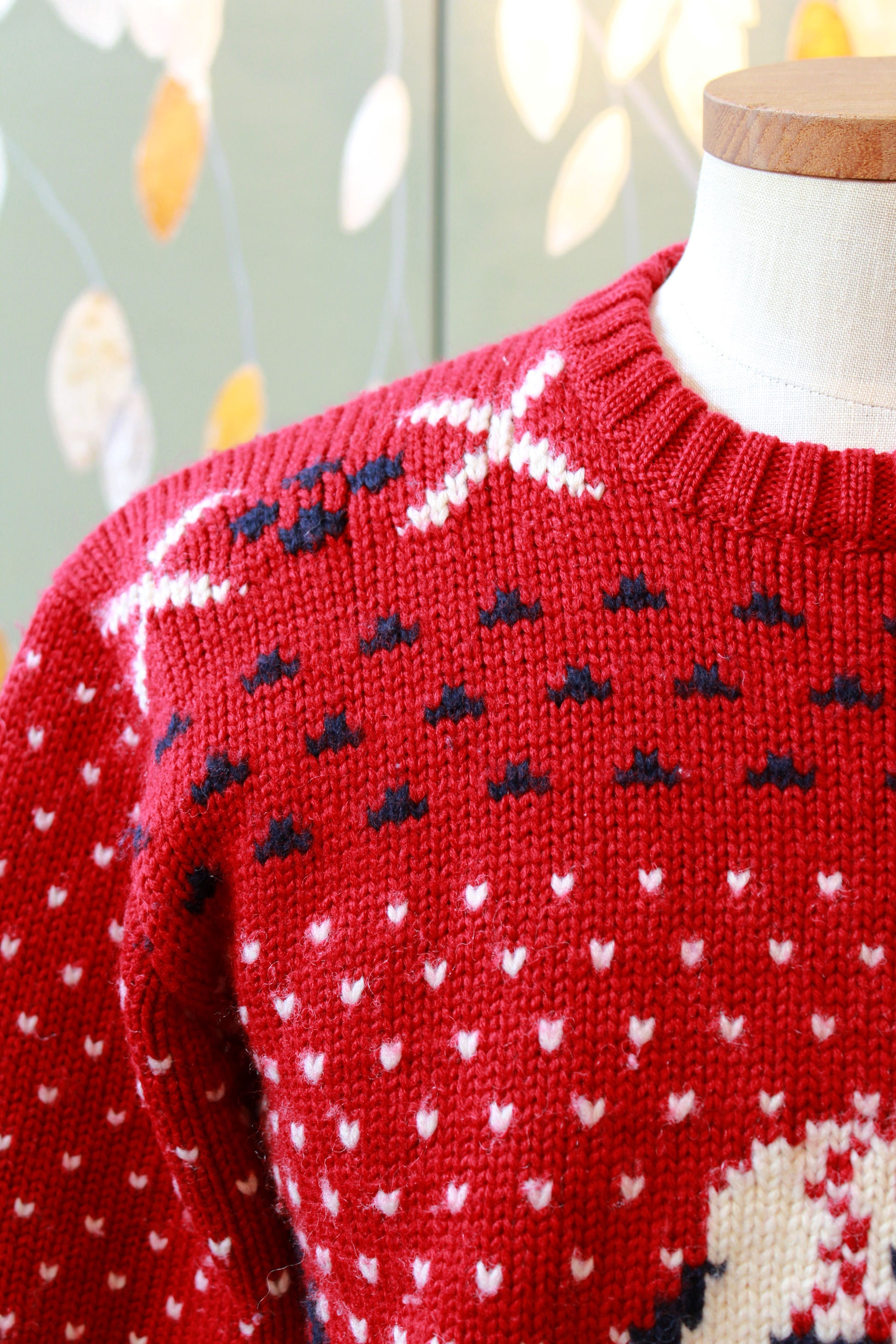 Vintage 1990s Red Polo By Ralph Lauren Mens AprèsSki 100 Wool Sweate