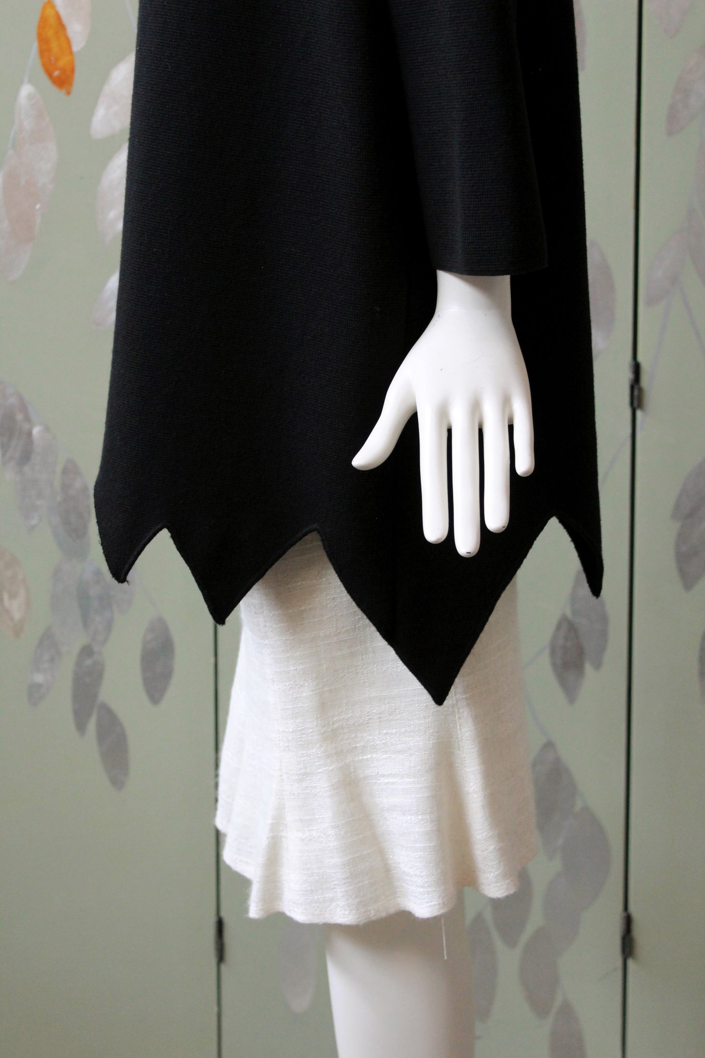 Black Moschino Cardigan With Zig Zag Hem And Oversized Buttons, large