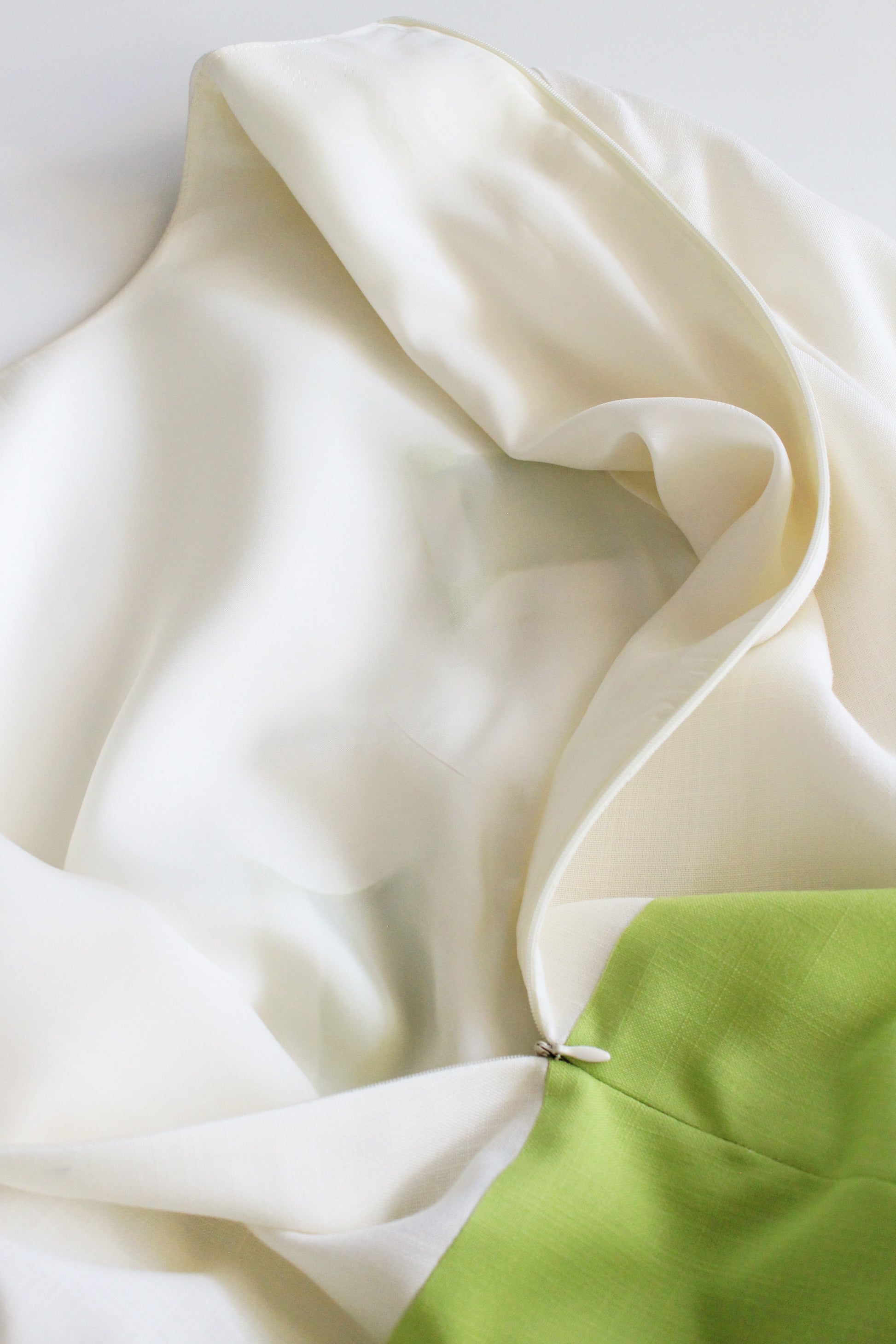 1980s Green and Blue Geometric Colour Block Shift Dress, Medium