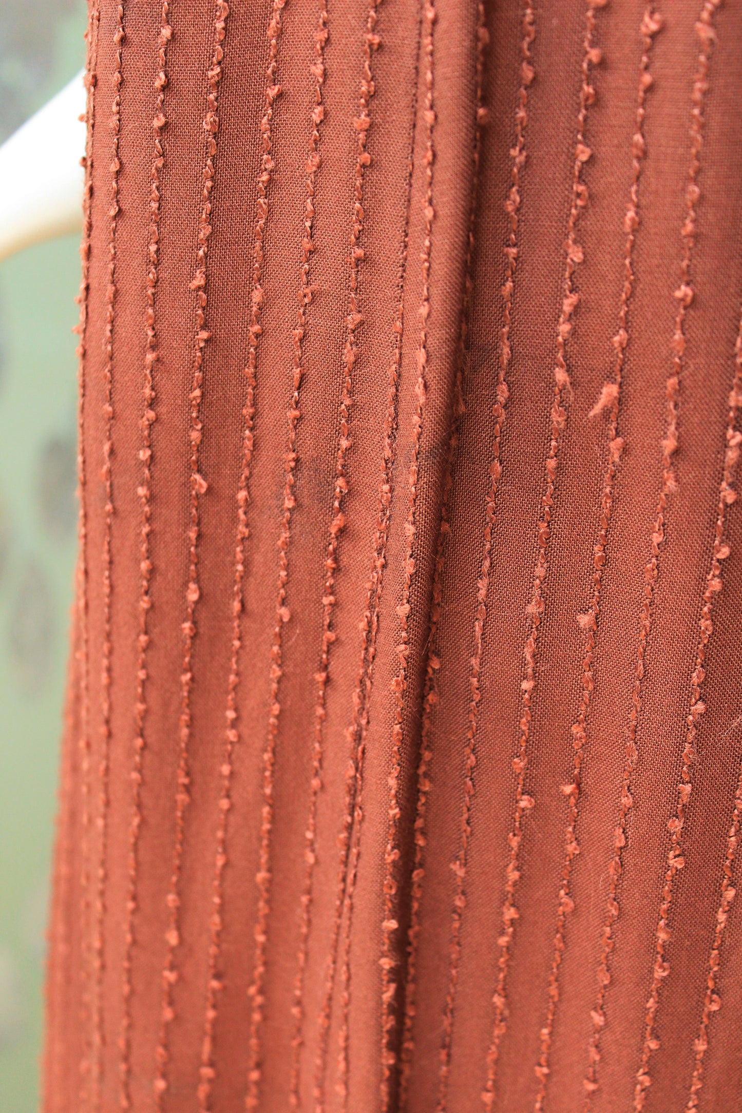 1940s Cinnamon Oversized Collar Short Sleeve Dress With Belt, Large