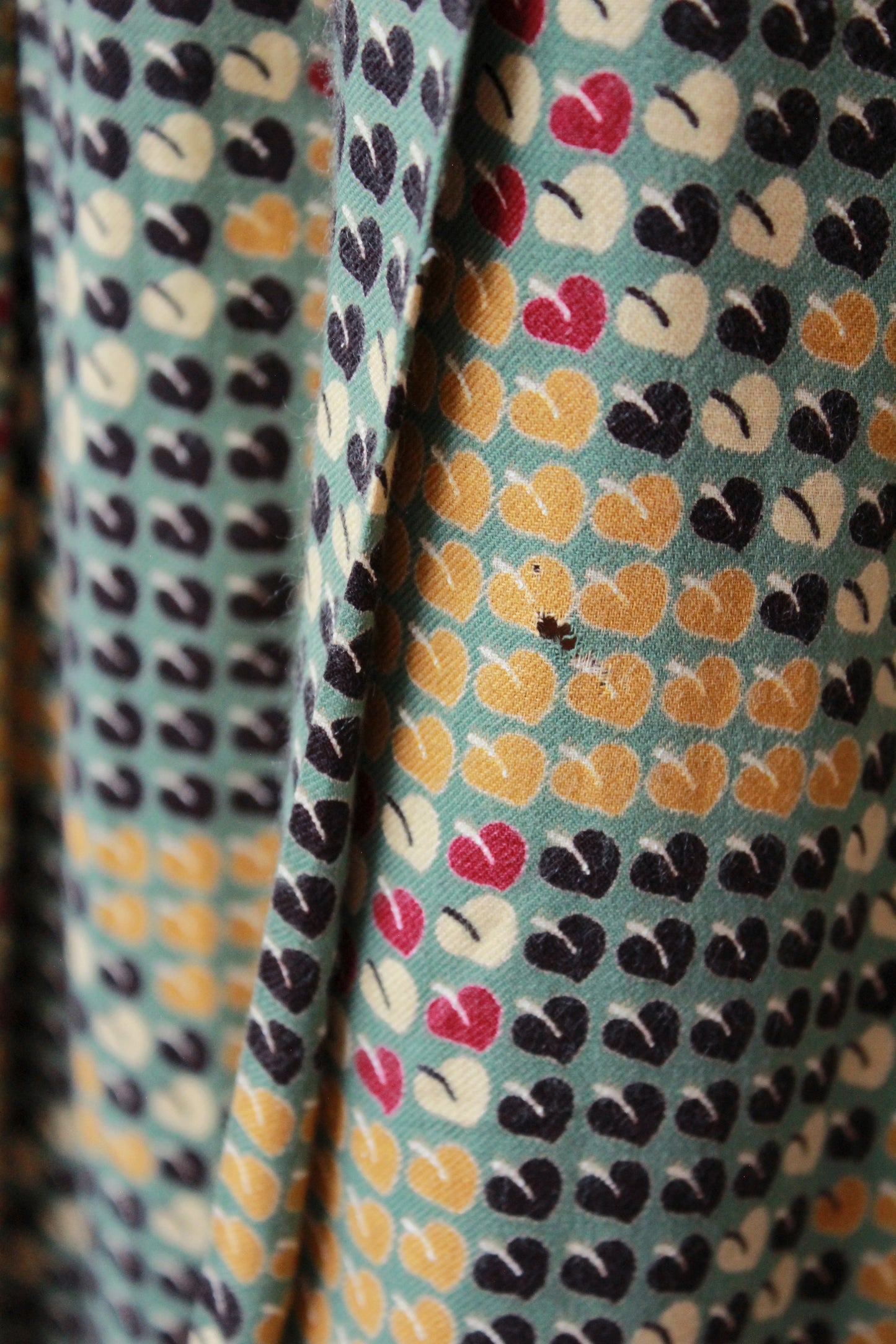 1970s Franck Olivier Pleated Leaf Print Skirt, Small