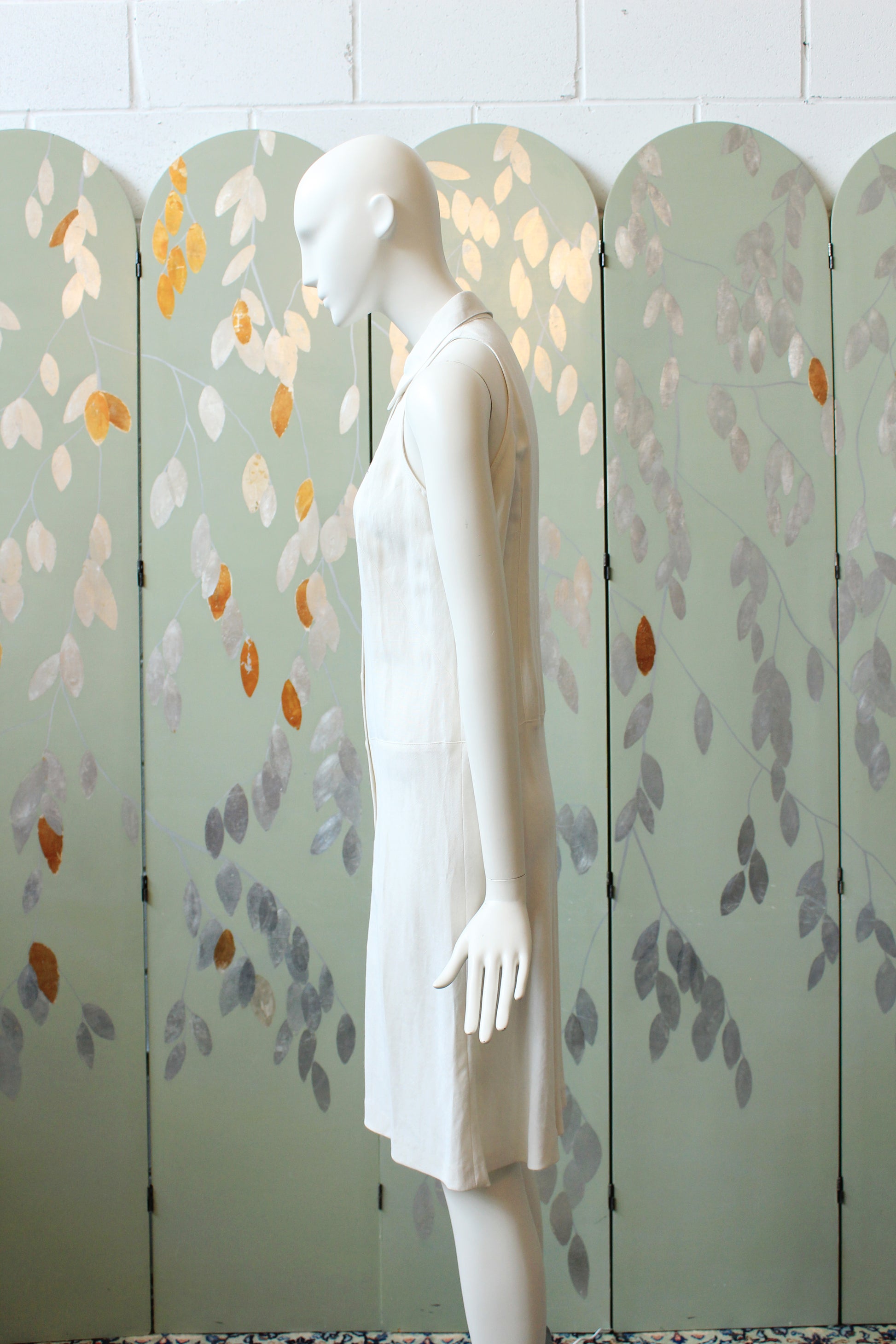 2000s White Lacoste Drop Waist Tennis Dress + Original Green Lacoste Hanger, XS