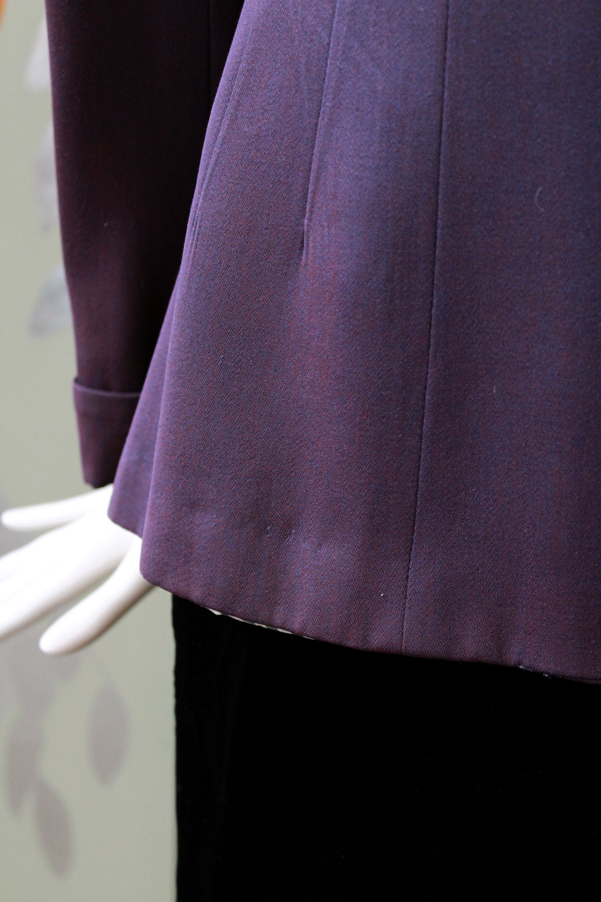 1950s Purple Collarless Blazer, Medium 