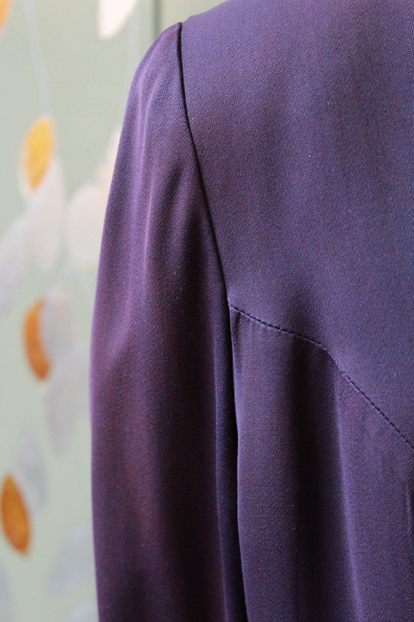 1950s Purple Collarless Blazer, Medium 