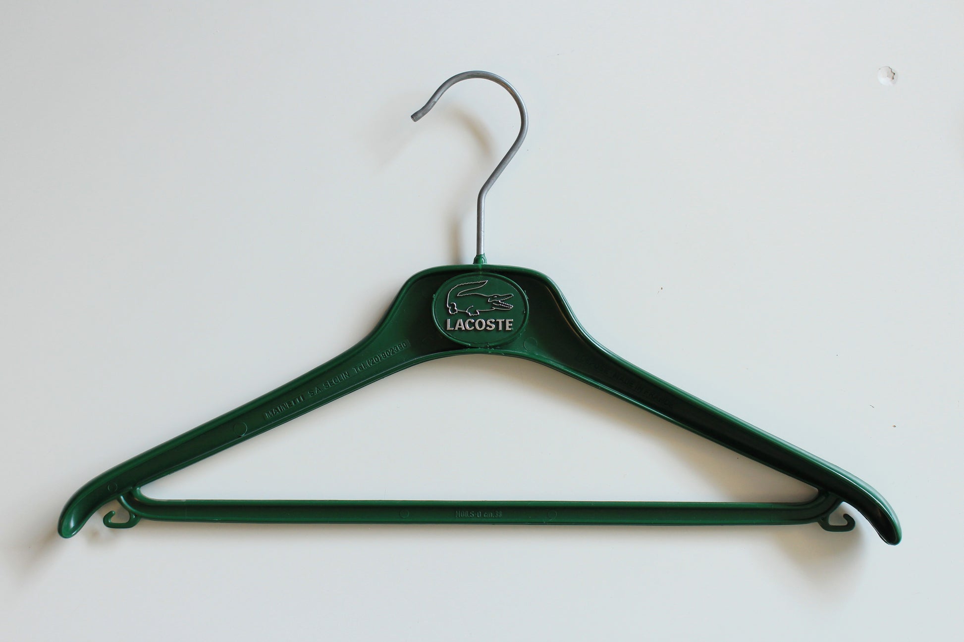 2000s White Lacoste Drop Waist Tennis Dress + Original Green Lacoste Hanger, XS