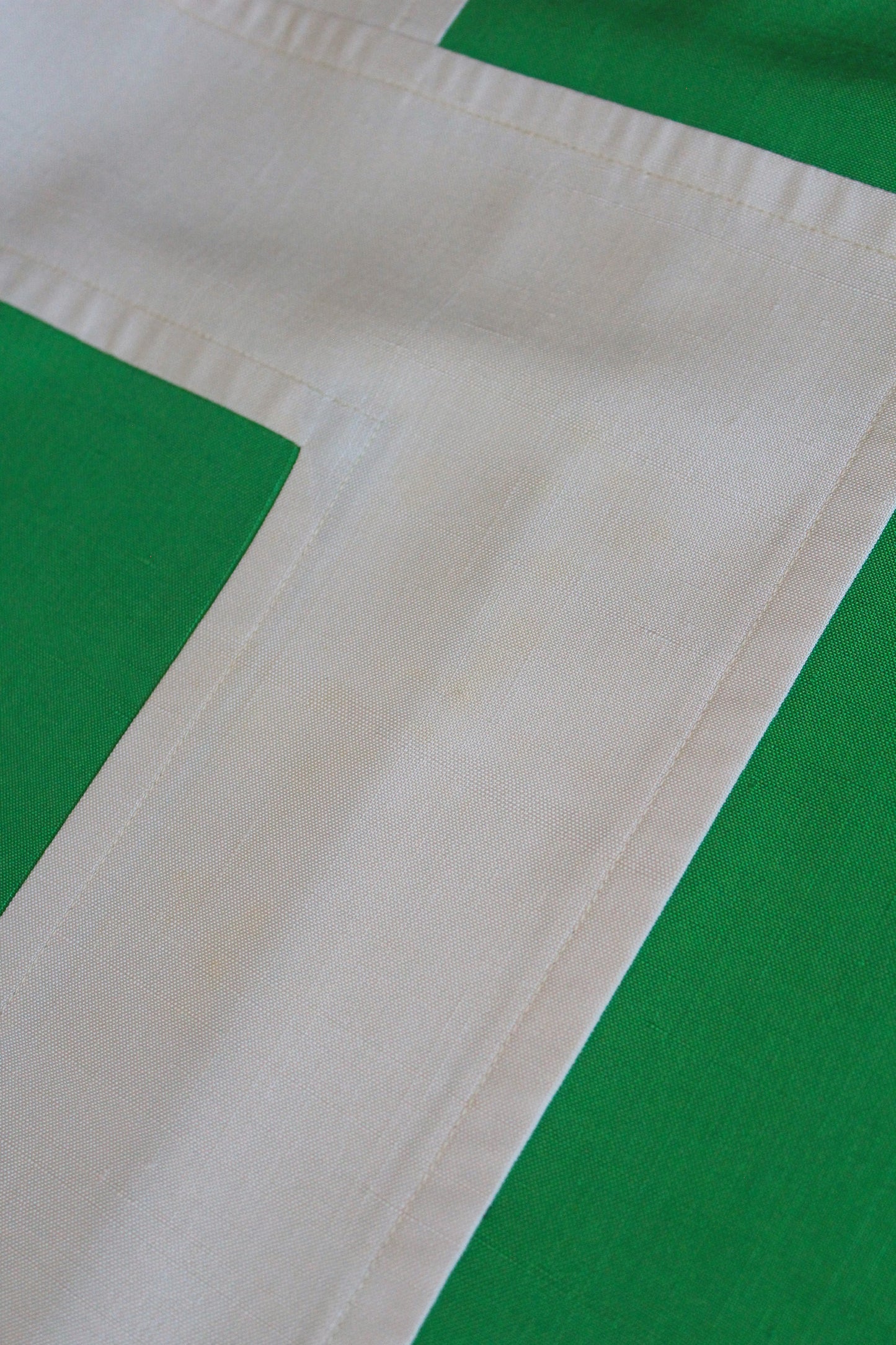 1980s does 1960s Graphic Green And White Mod Dress, Medium