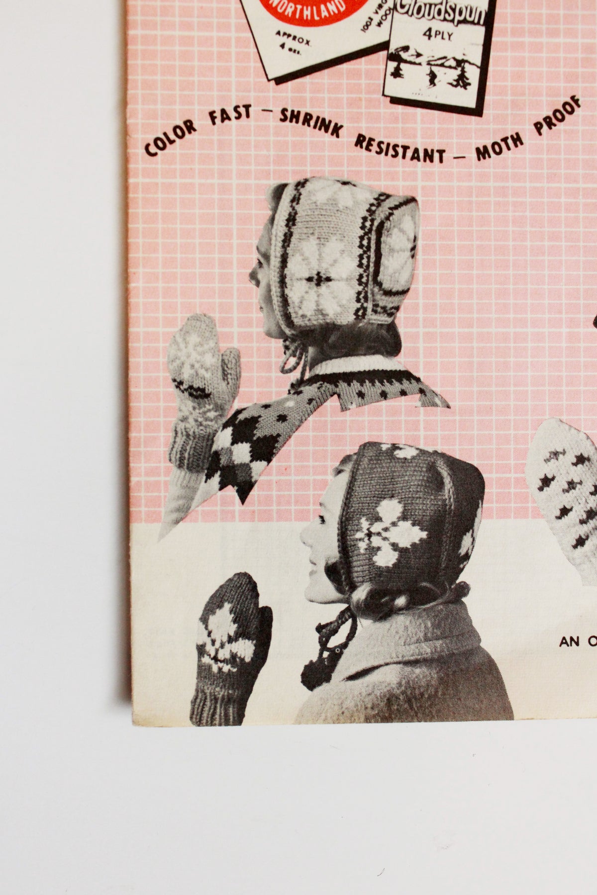 1960s Mary Maxim Ladies And Girls  Kitting Pattern 512, Hoods And Mitts 