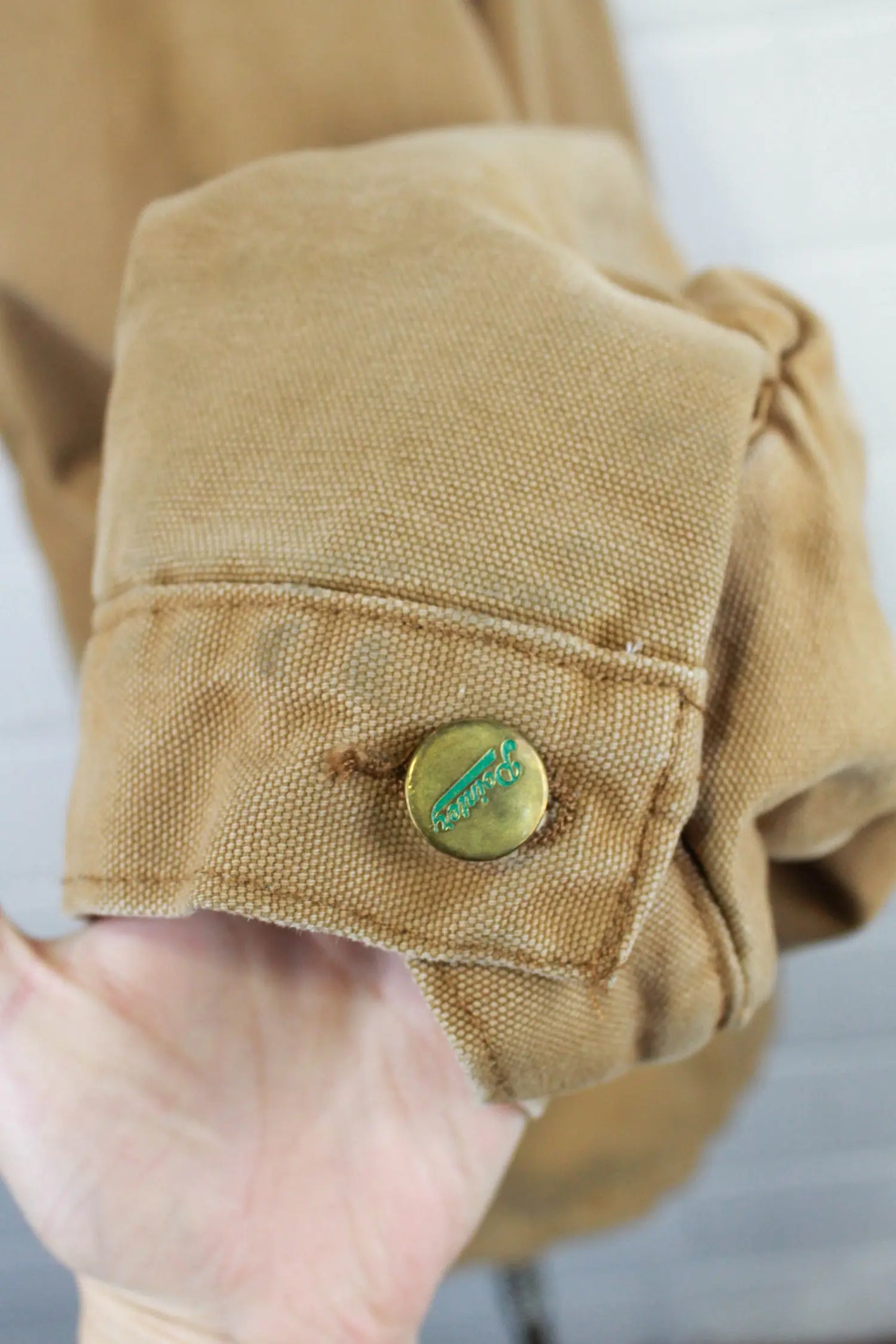 2010s L.C. King Brown Duck Canvas Barn Coat, Large