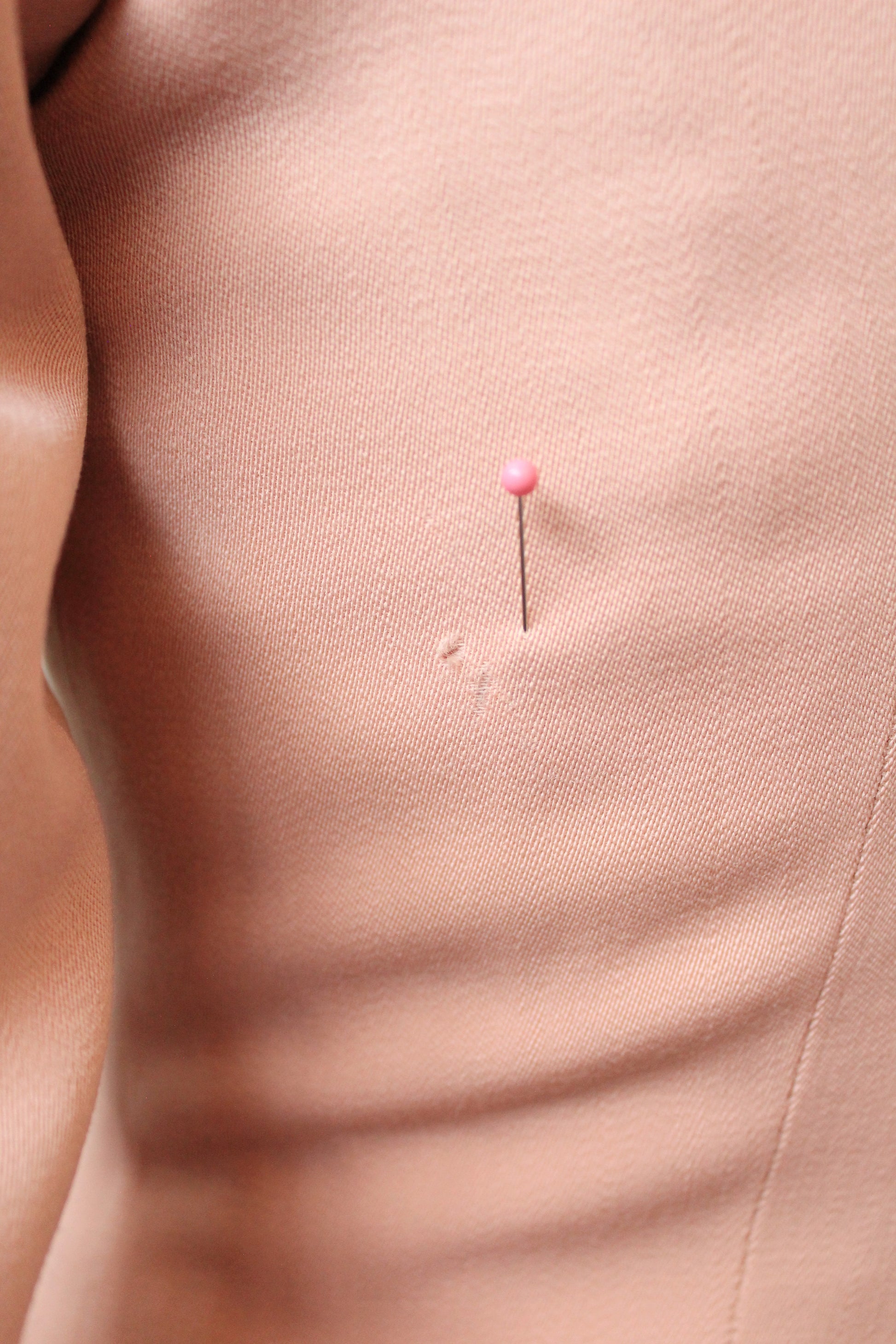 Vintage 1950s Fitted Blush Pink Daytime Spring Skirt Suit Set, XS