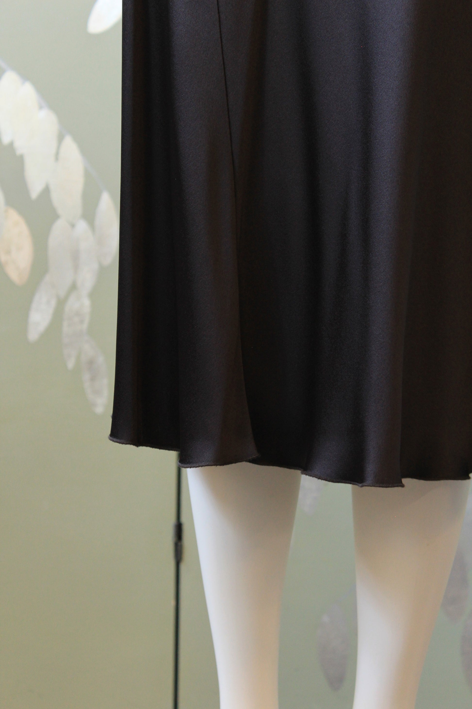 Early 2000s Donna Karan Plum Bias Cut Slinky Skirt, Medium