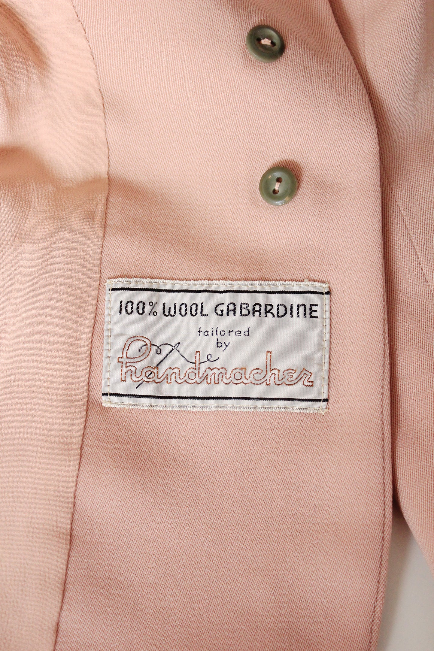 Vintage 1950s Fitted Blush Pink Daytime Spring Skirt Suit Set, XS