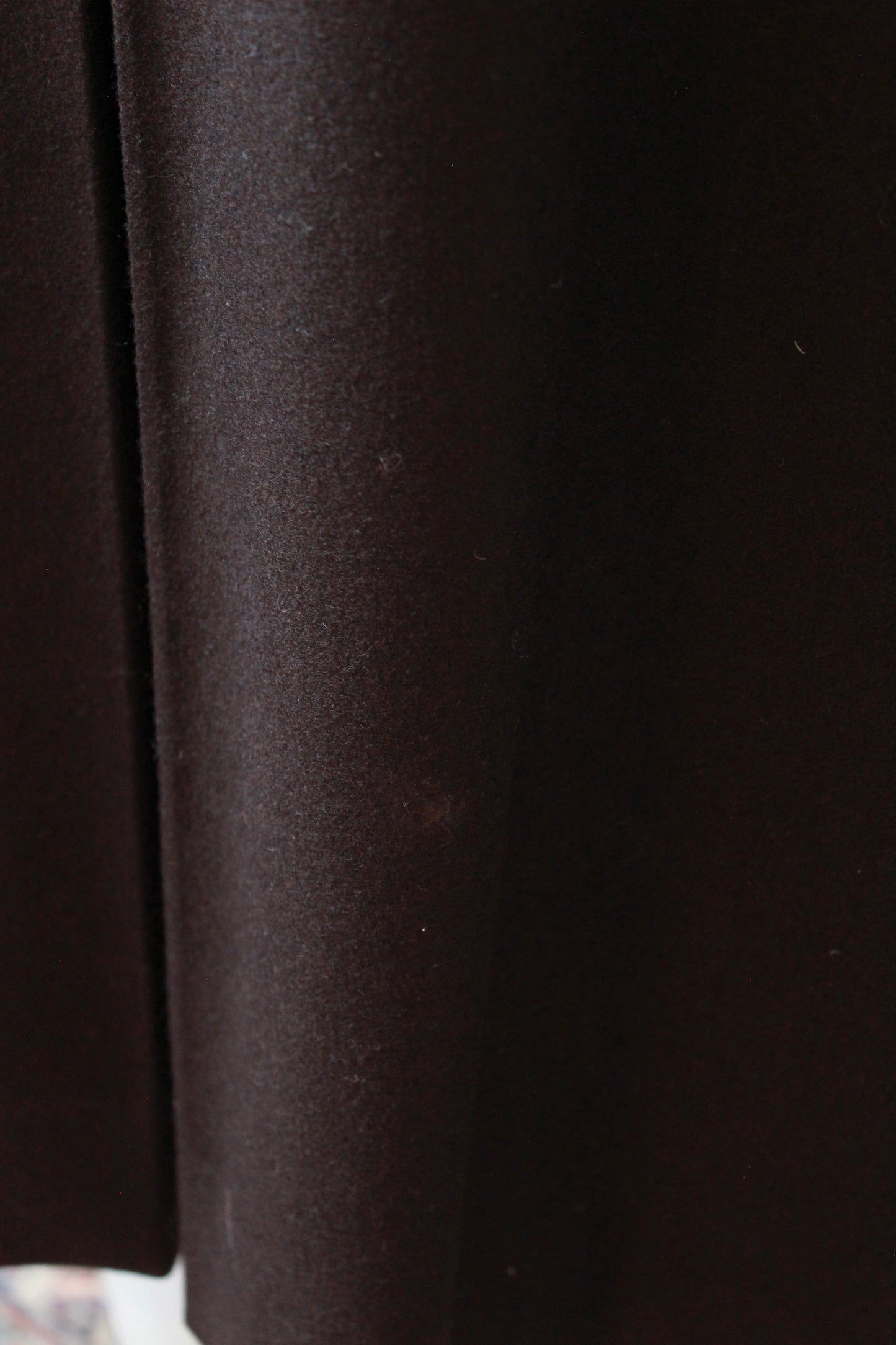 1970s YSL Brown A Line Kick Pleat Wool Skirt, Large 
