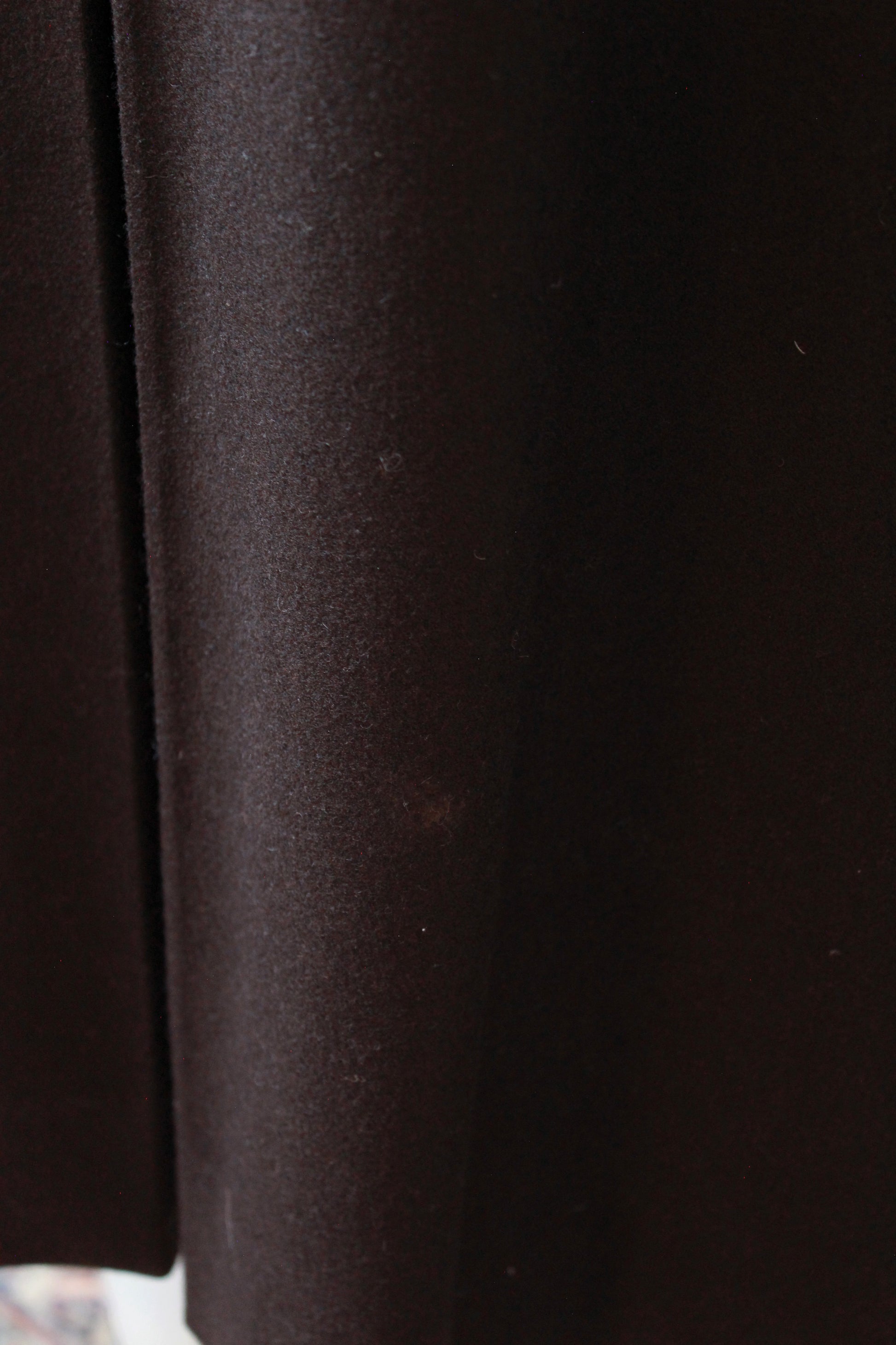 1970s YSL Brown A Line Kick Pleat Wool Skirt, Large 