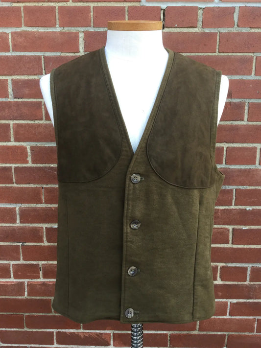 2010s Laksen Sporting Broadland Brown Moleskin Hunting Vest, Medium 