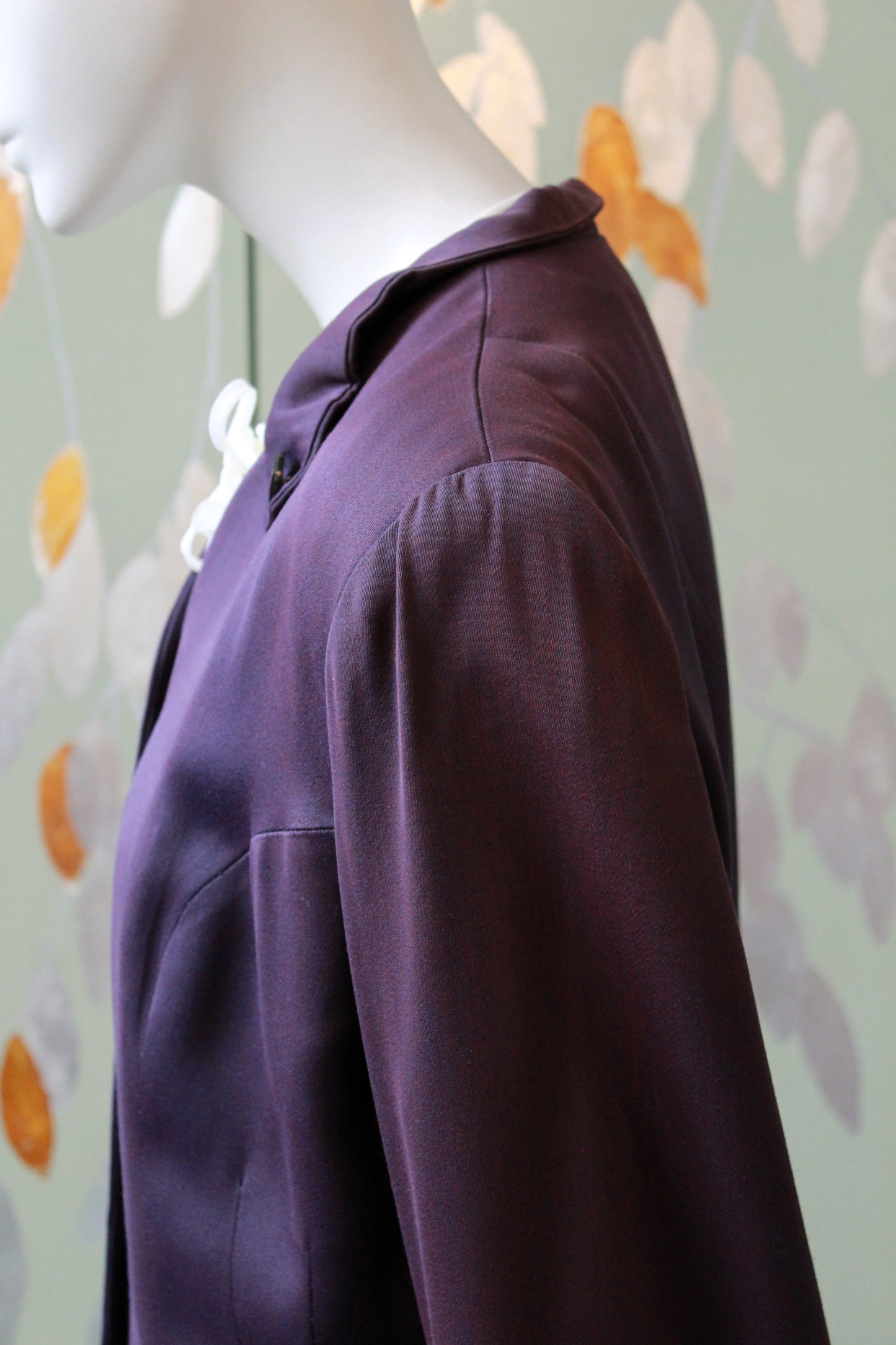 1950s Purple Collarless Blazer, Medium 