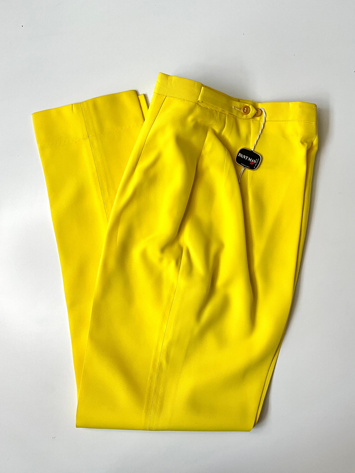 Vintage 1960s Canary Yellow Cigarette Pants, XXS