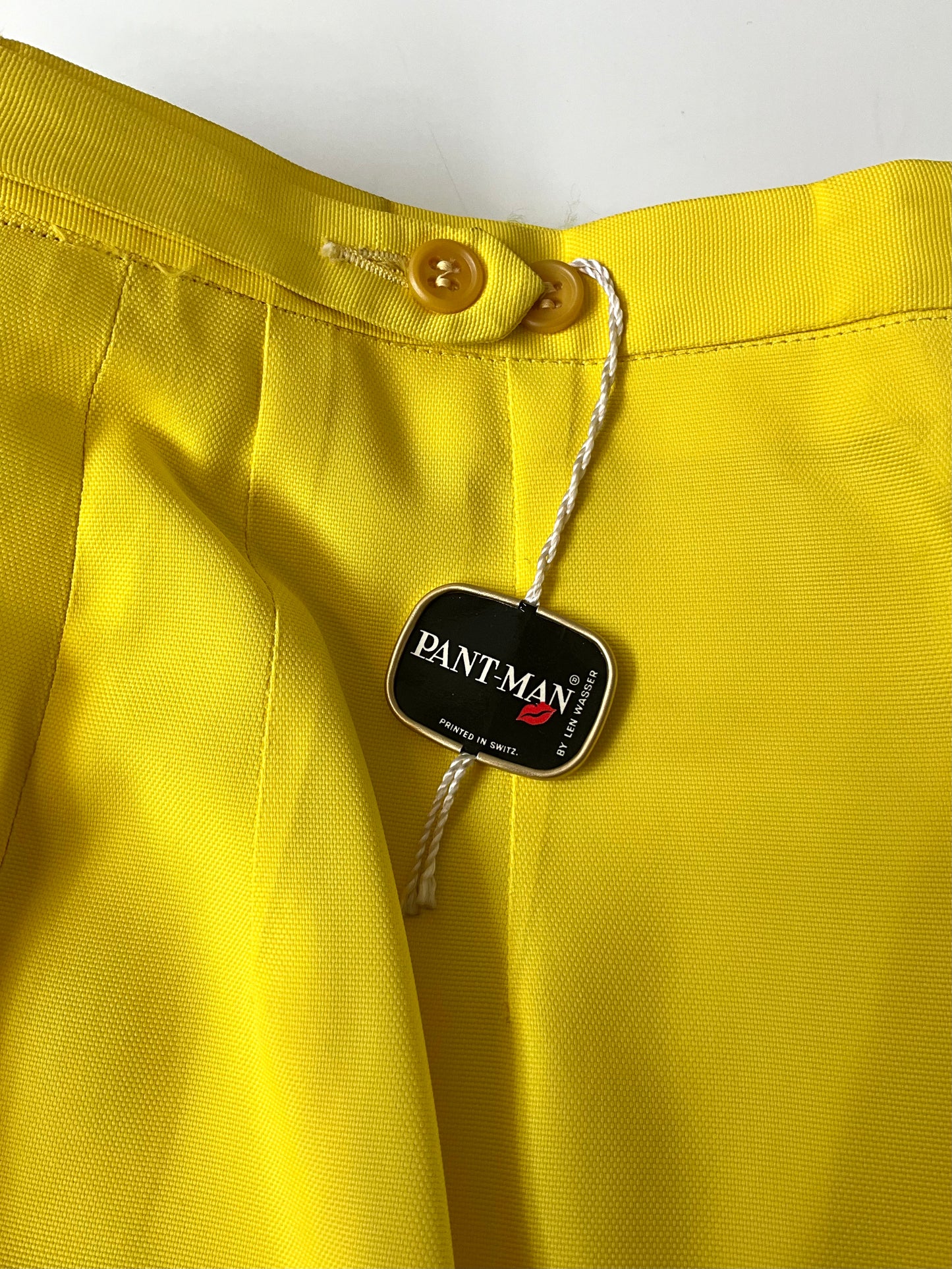 Vintage 1960s Canary Yellow Cigarette Pants, XXS