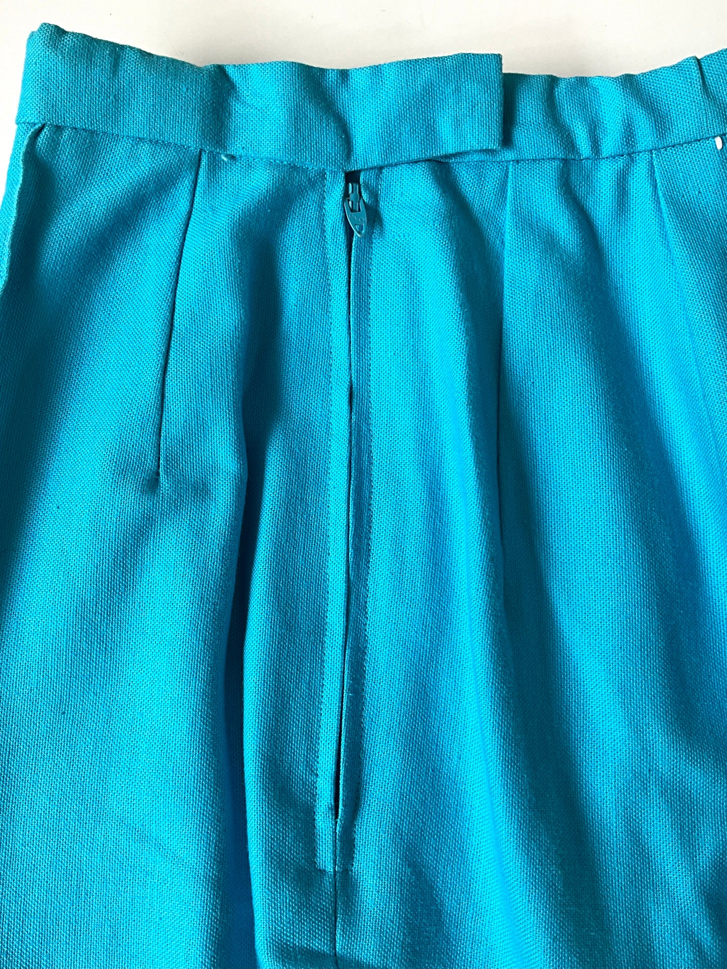 Vintage 1960s Aqua Blue Stirrup Pants, XS