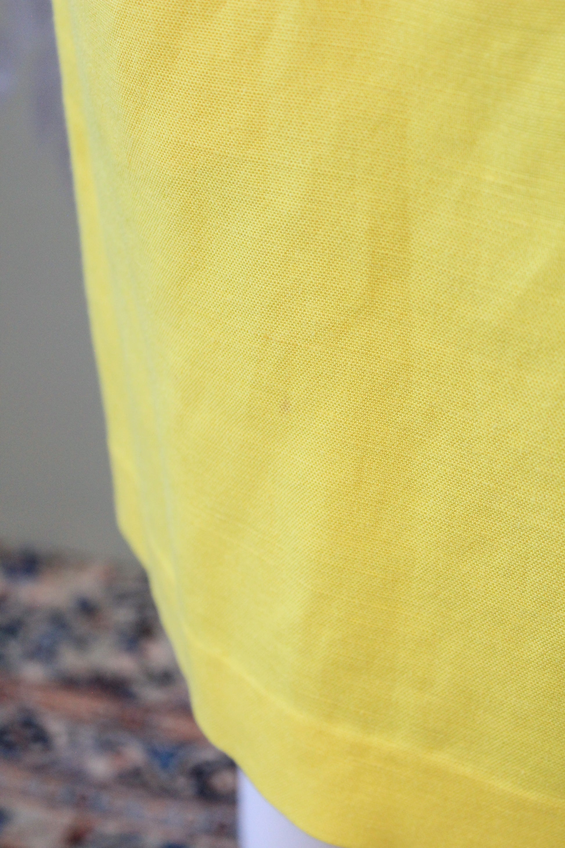 1980s Black And Yellow Oversized Buttons Shift Dress, Medium