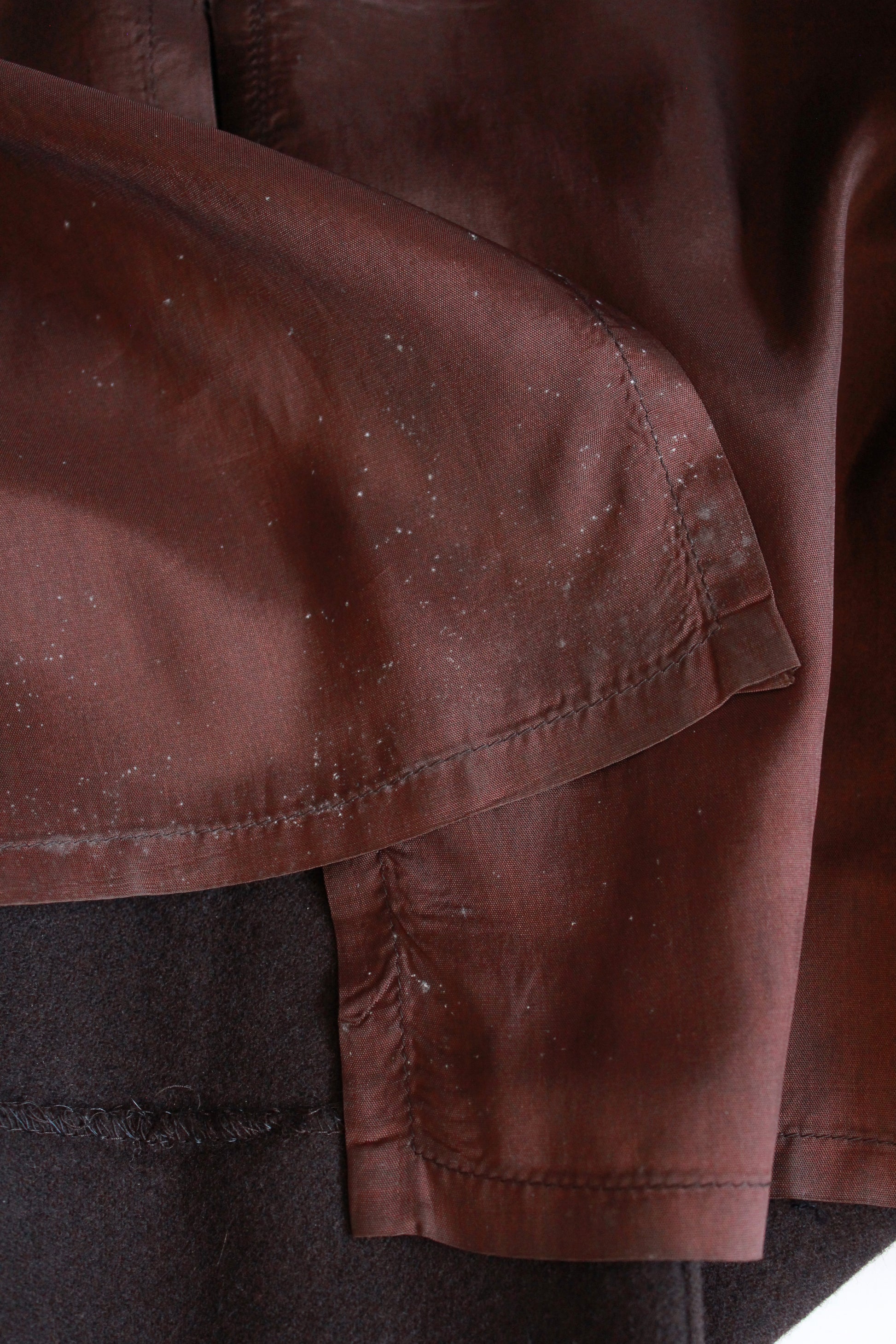 1970s YSL Brown A Line Kick Pleat Wool Skirt, Large 