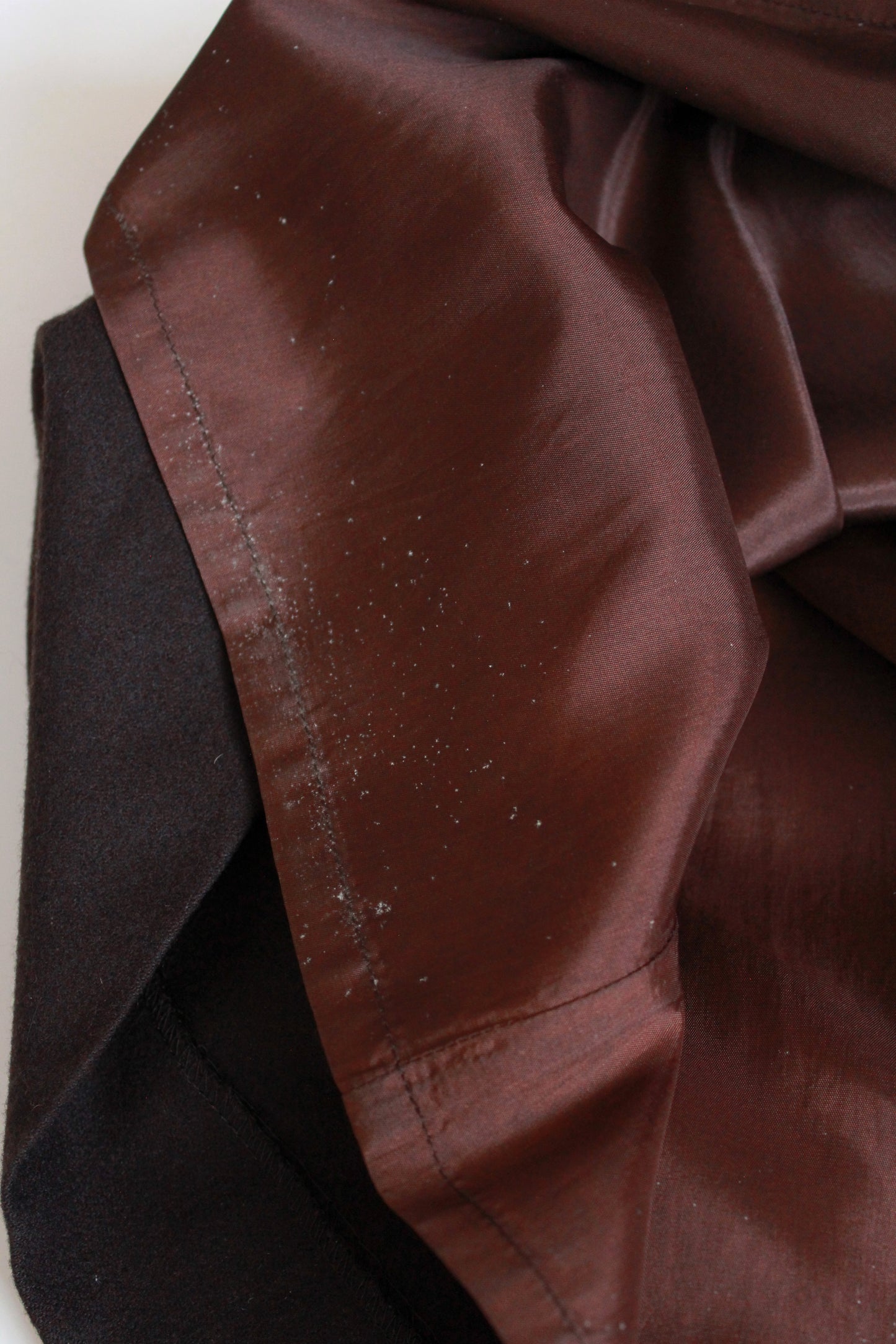 1970s YSL Brown A Line Kick Pleat Wool Skirt, Large 