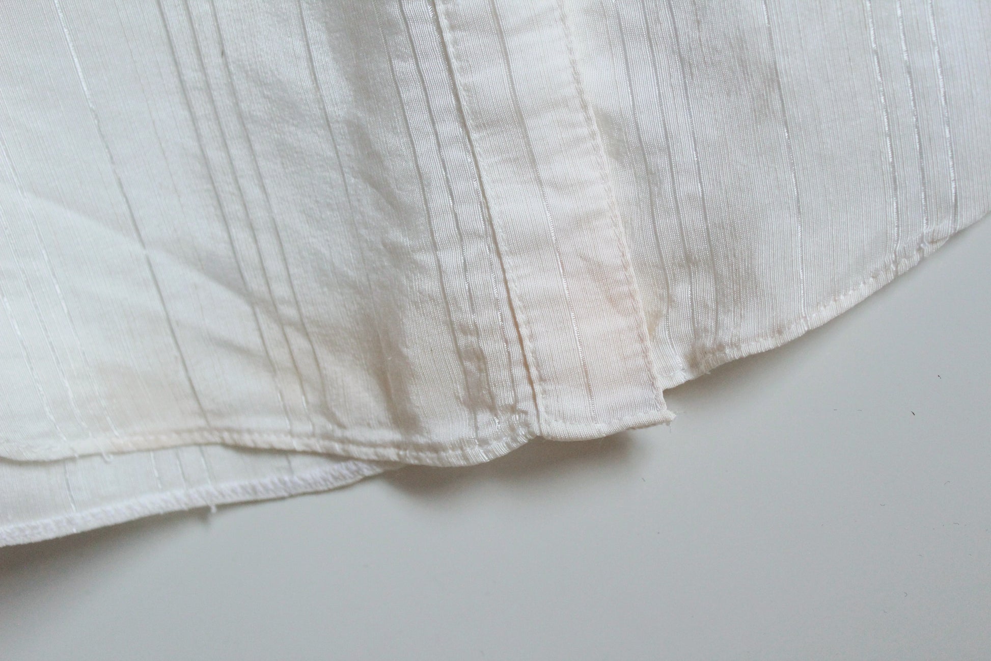 1990s Long Sleeve Blouse With Oversized Ruffle Broderie Yoke, XL