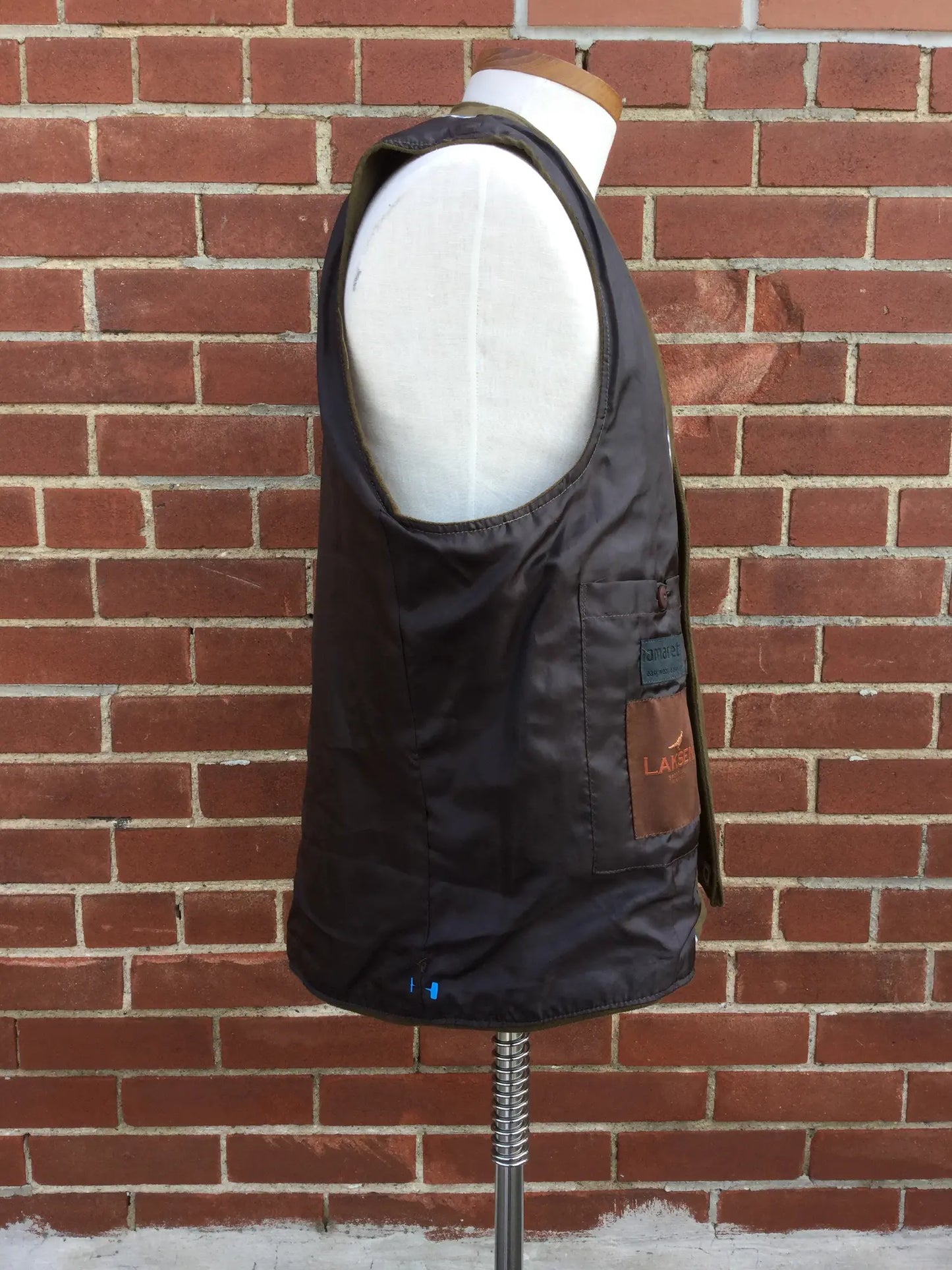 2010s Laksen Sporting Broadland Brown Moleskin Hunting Vest, Medium 