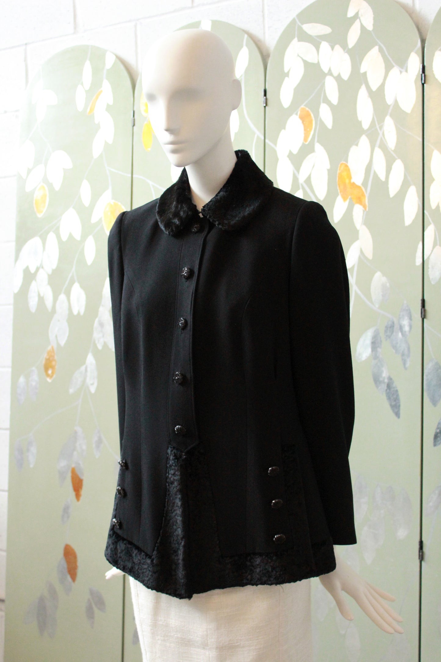 2000s Zelda Jacket With Faux Fur Trim And Collar 