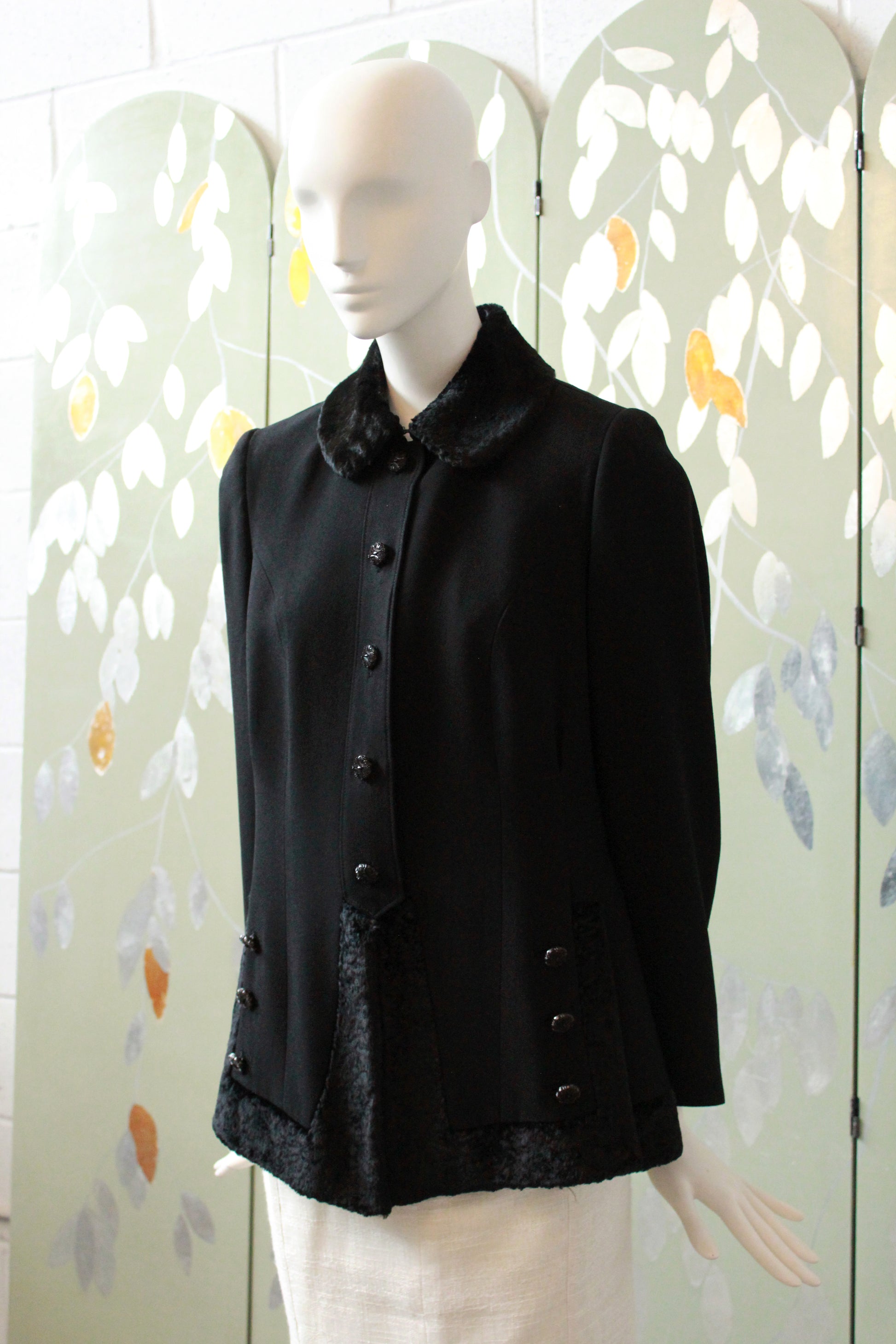 2000s Zelda Jacket With Faux Fur Trim And Collar 