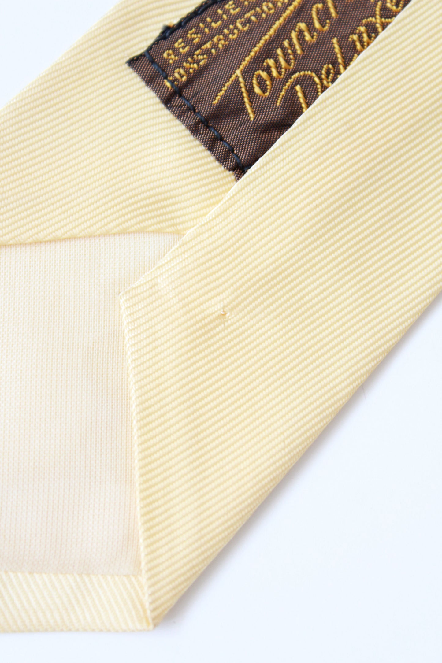 Vintage 1950s Photo Print Tie With Yellow Ships in Rayon, Mid Century