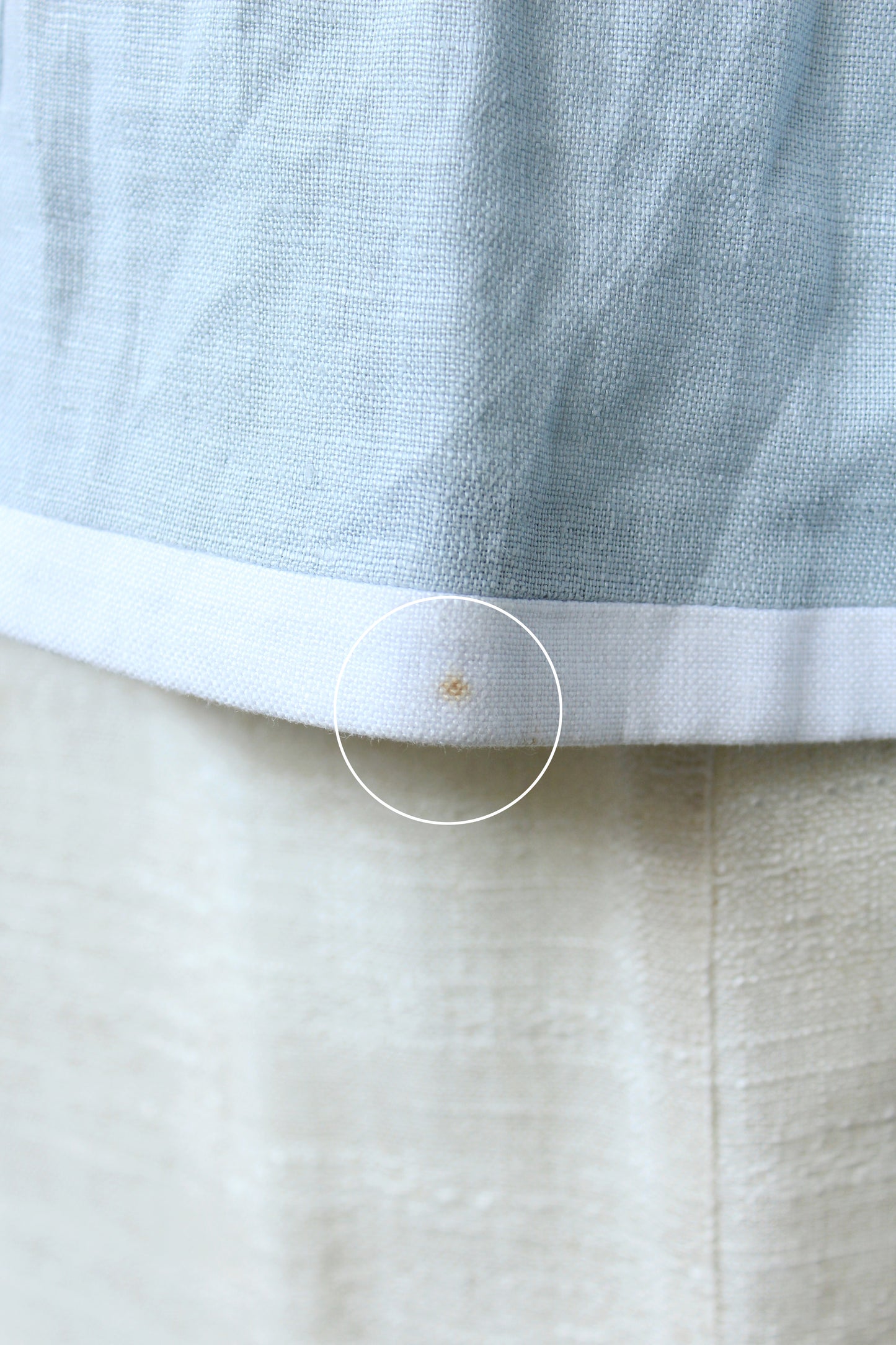 1980s Carven Light Blue With White Trim Linen Designer Blazer, Medium