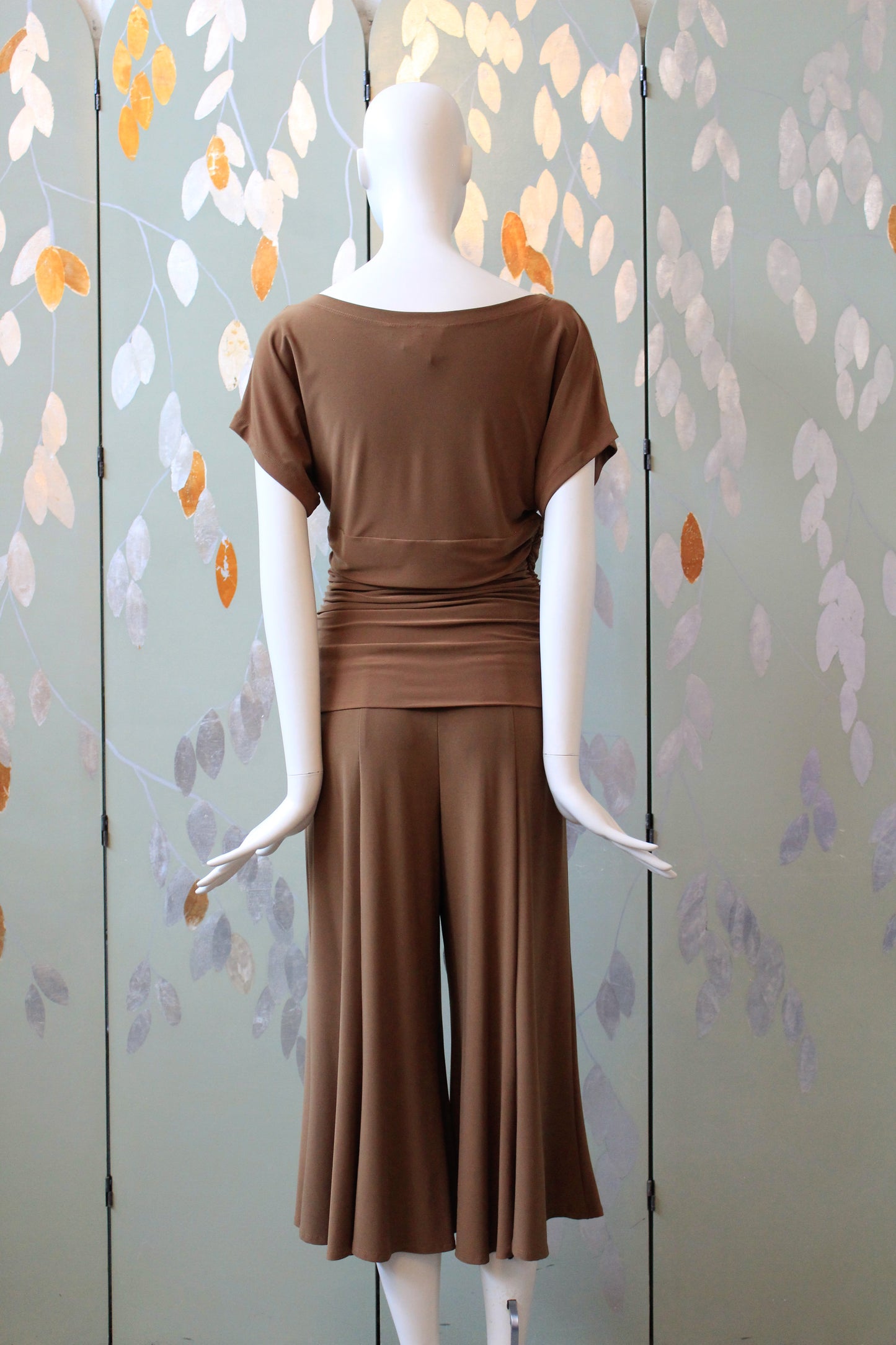 Early 2000s Jones New York Tan Matching Lounge Set, Small 
