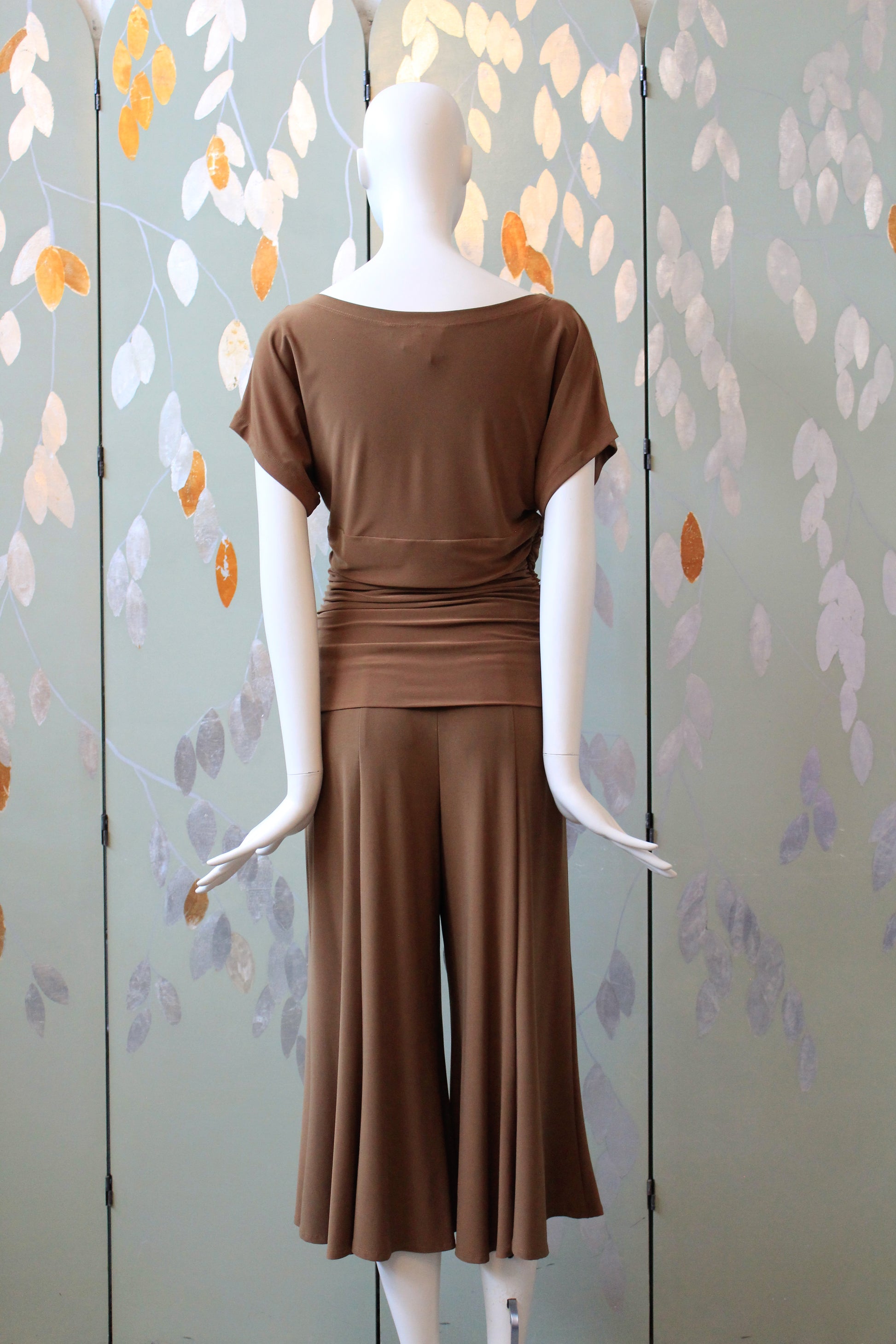 Early 2000s Jones New York Tan Matching Lounge Set, Small 