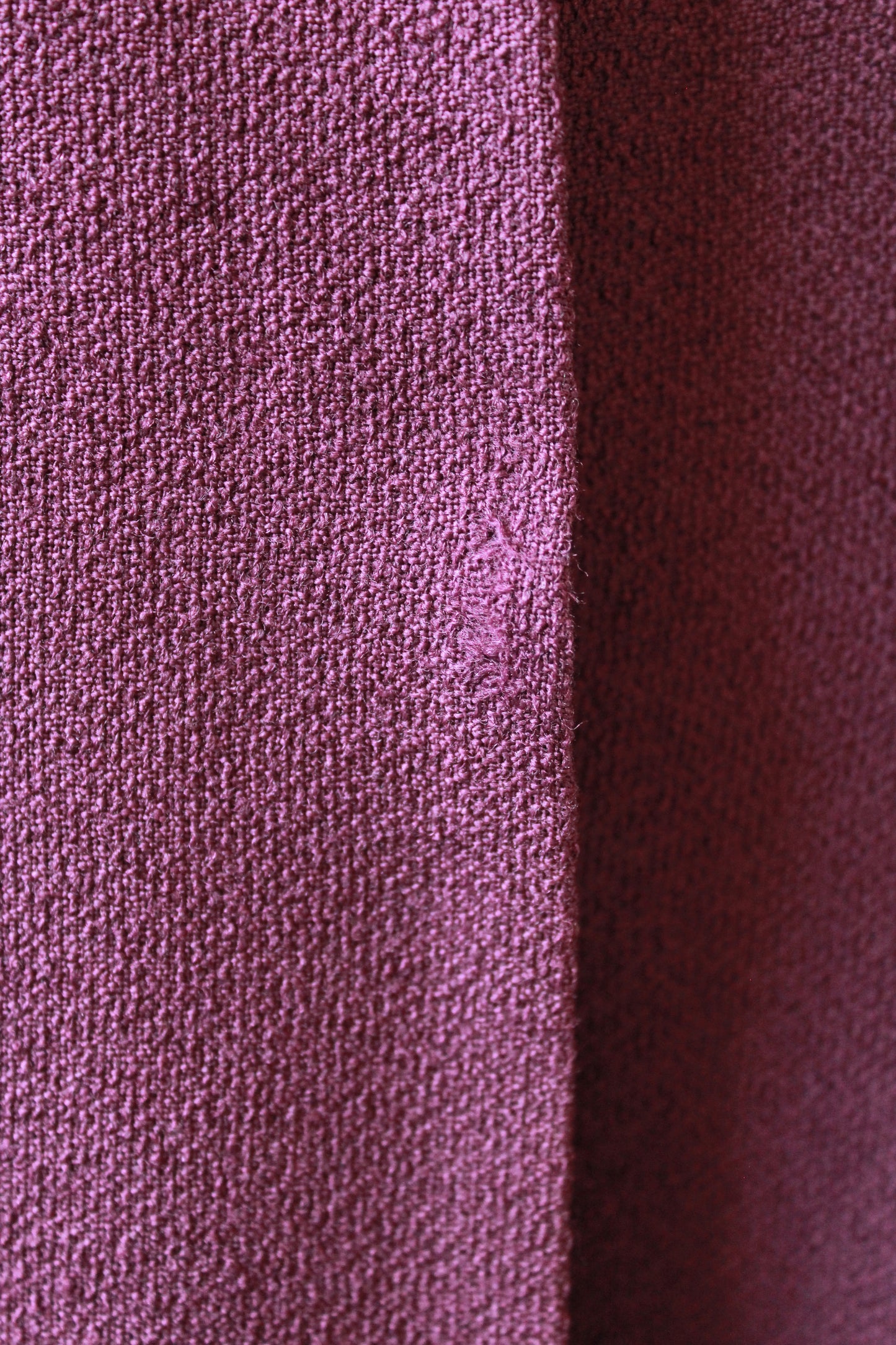 1940s Plum Flared Coat With Pleating And Bell Sleeves , Small 